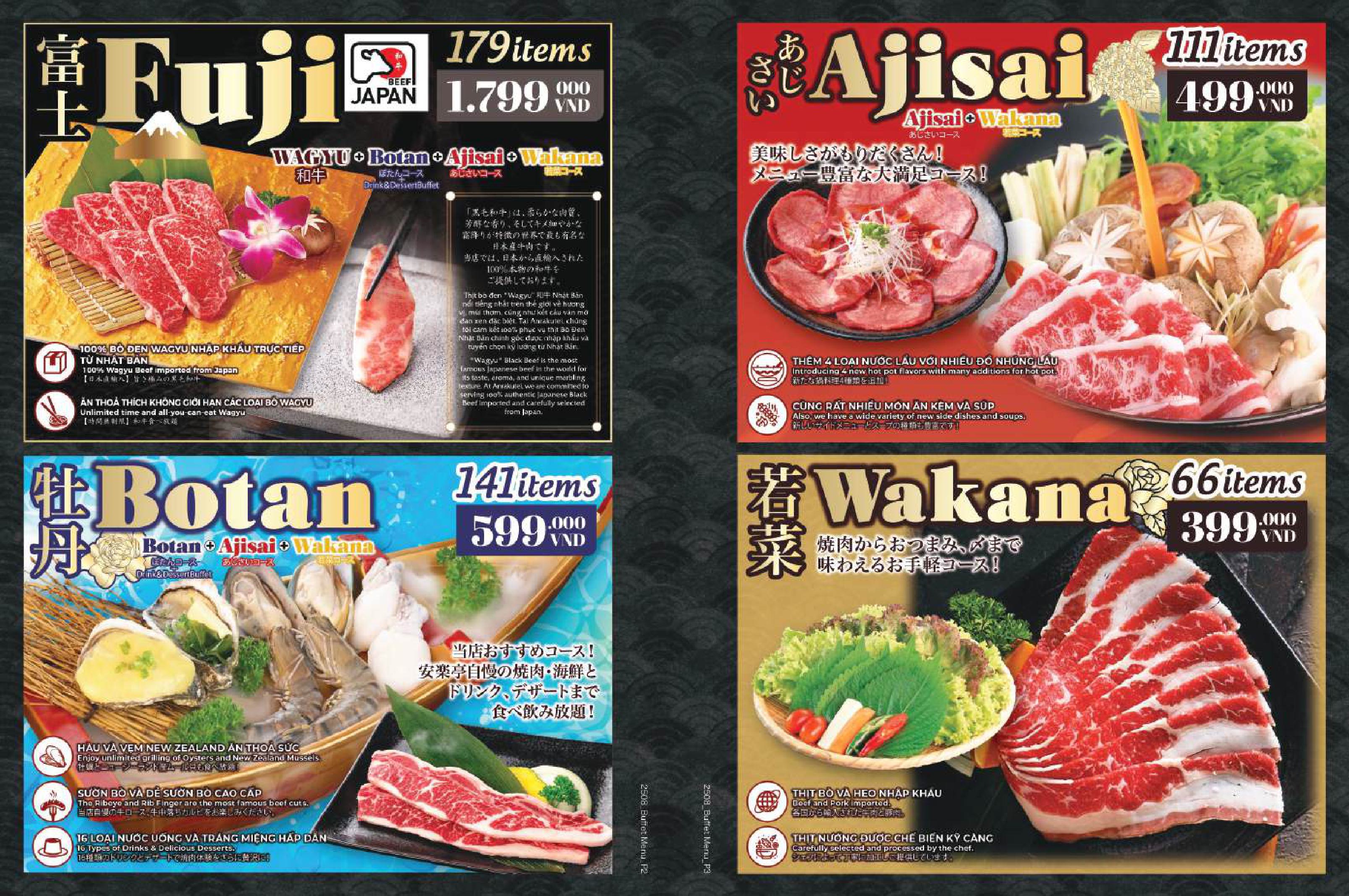 Menu Anrakutei Premium - Nguyễn Trãi 2