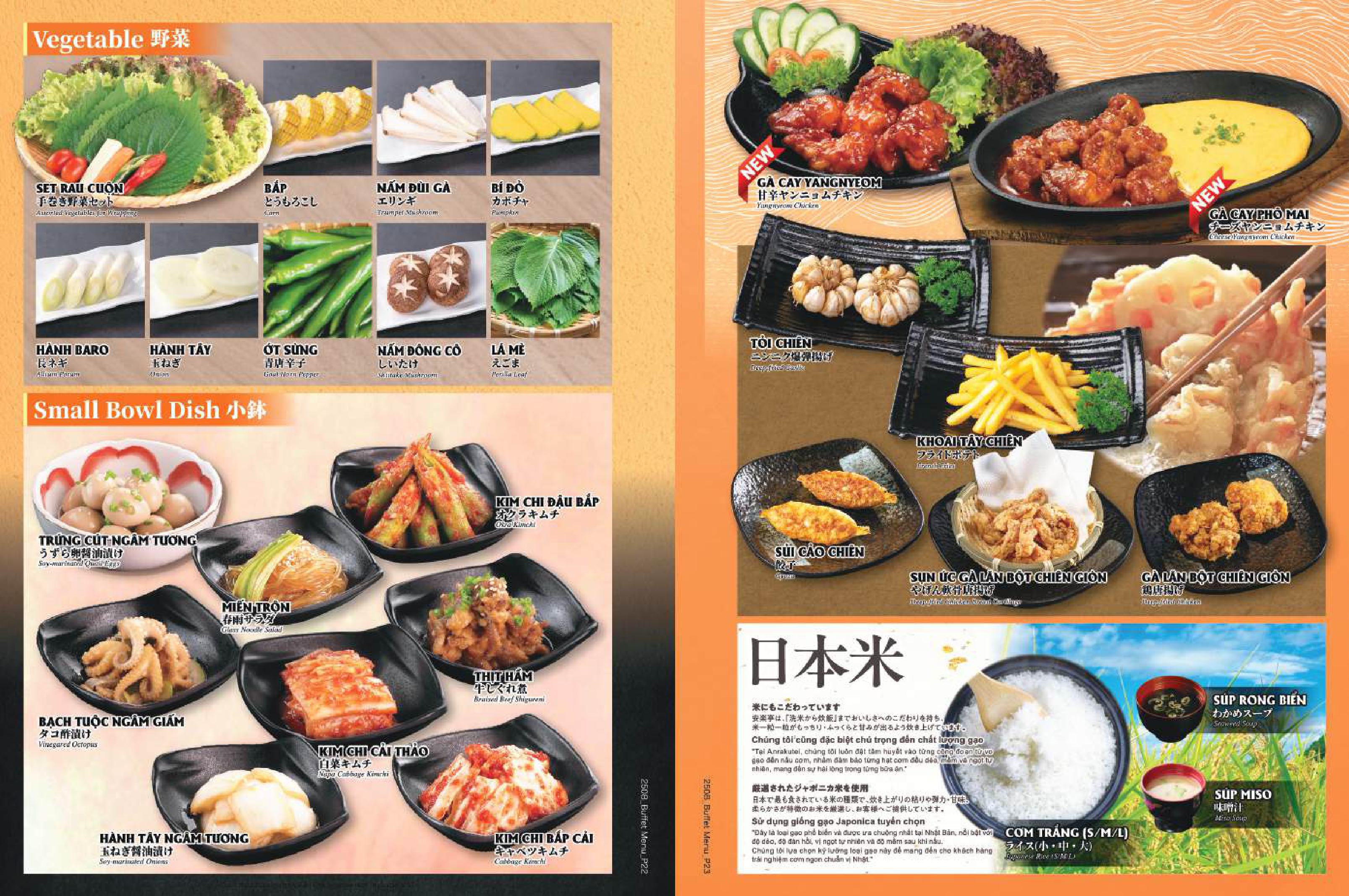 Menu Anrakutei Premium - Nguyễn Trãi 12 