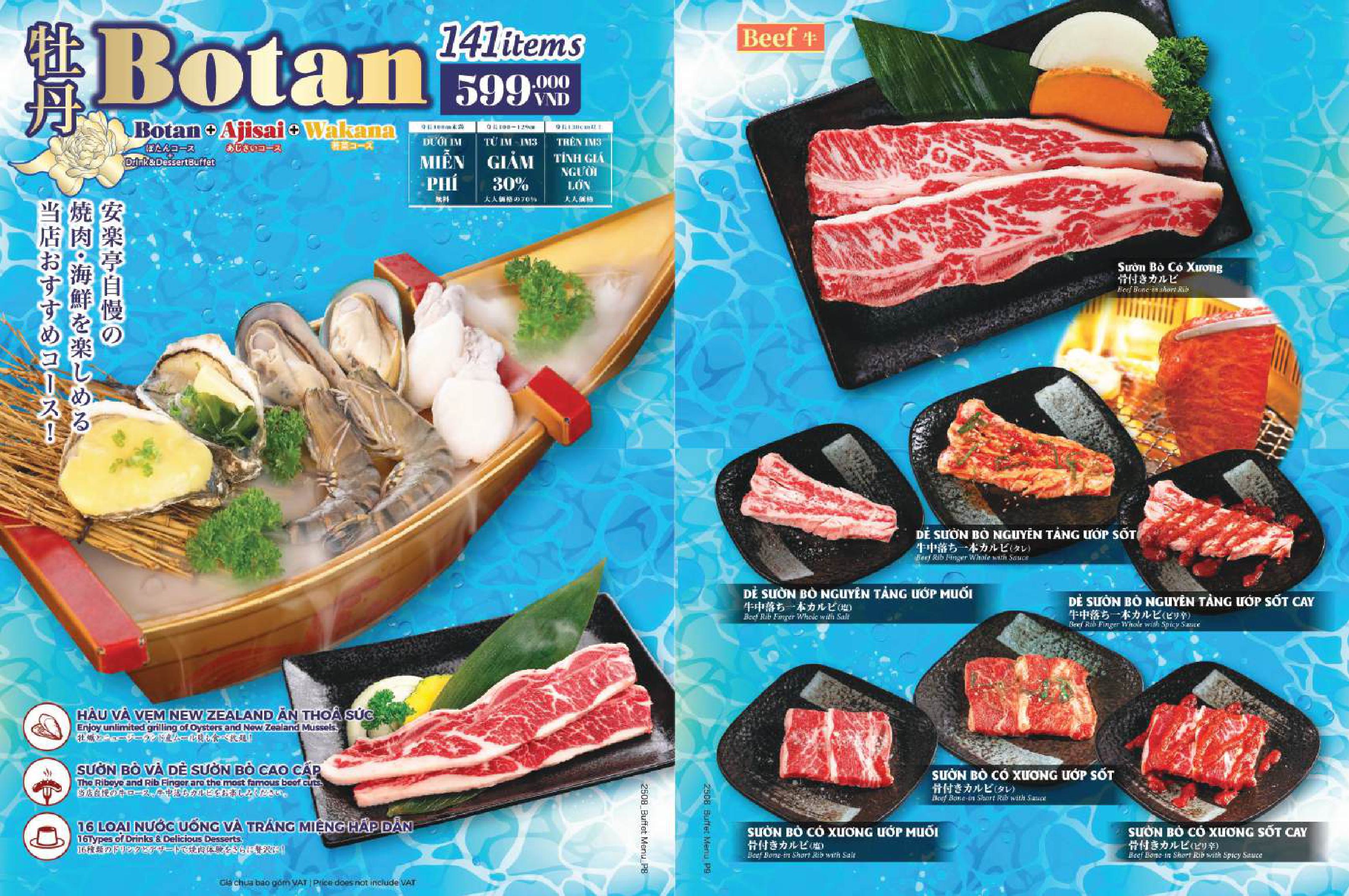 Menu Anrakutei Premium - Nguyễn Trãi 5