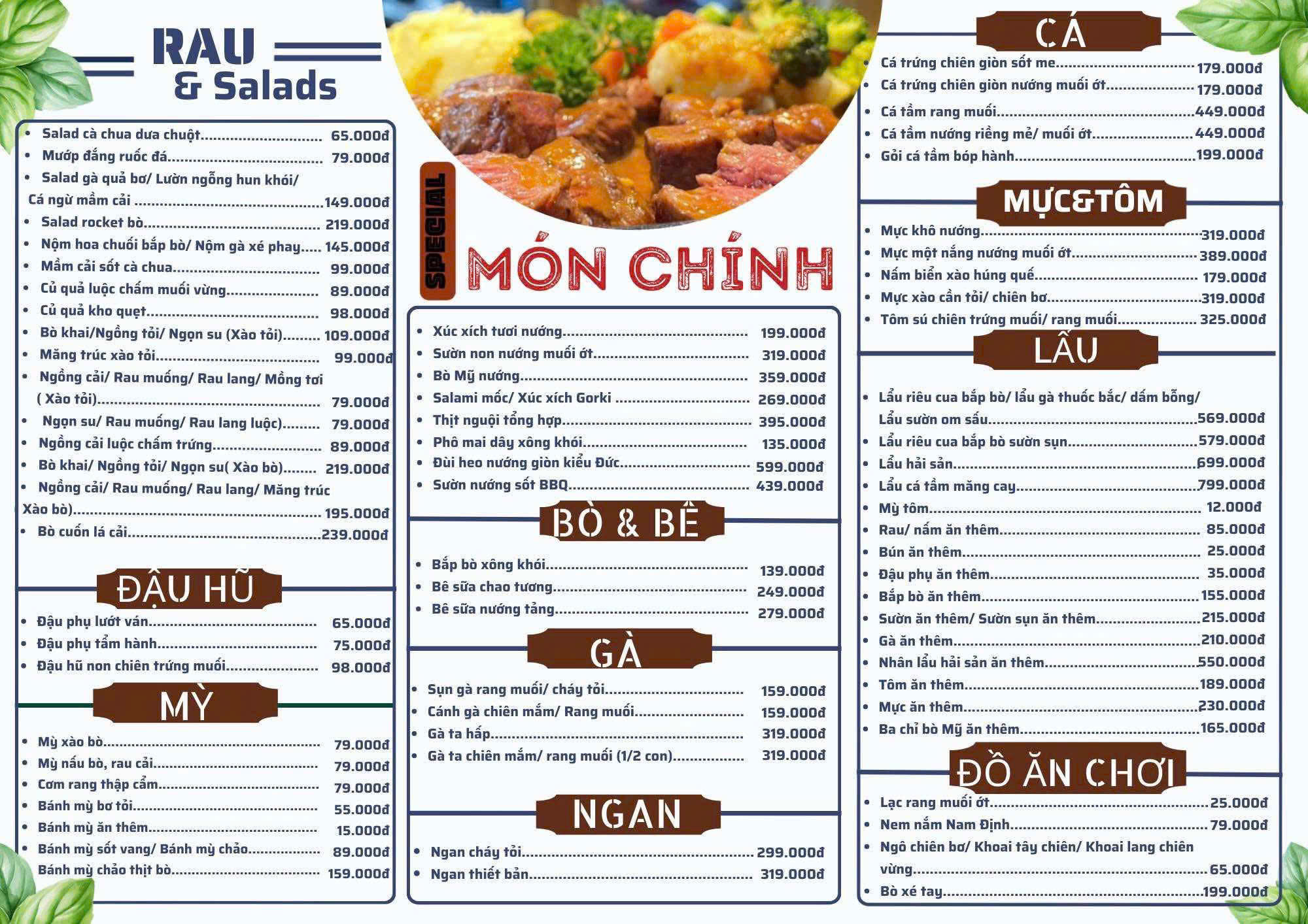 Menu The Pilot - Trịnh Văn Bô 1 