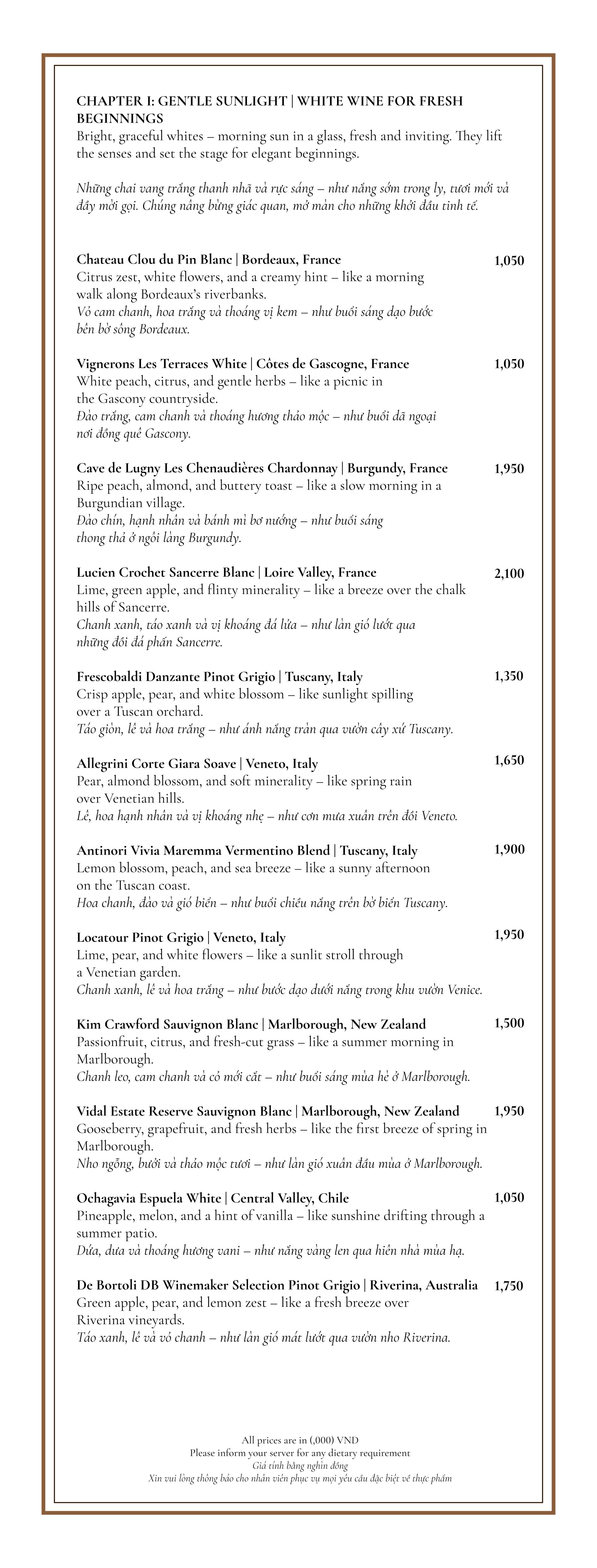 Menu Link Bistro Cafe - Bà Triệu 9 