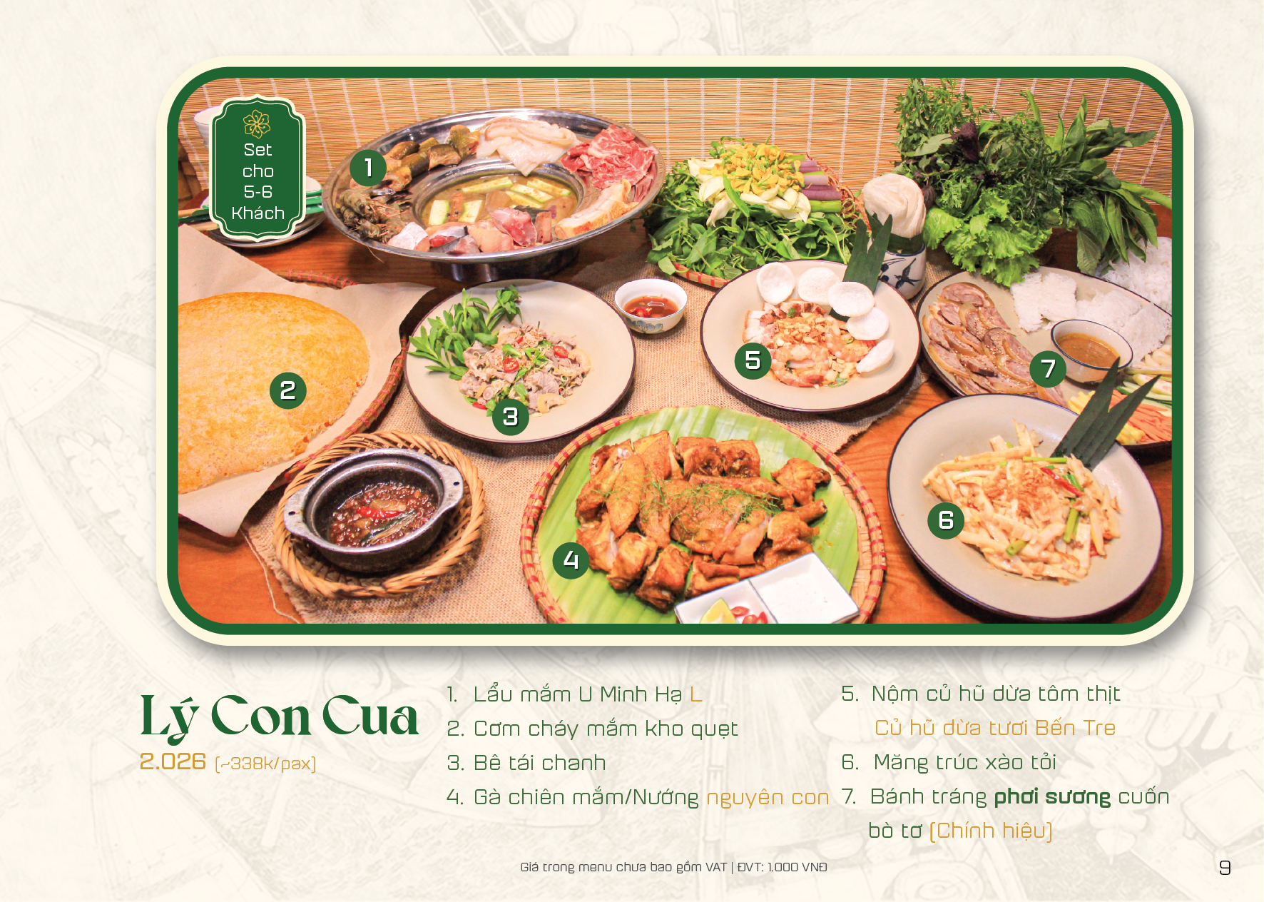Menu Phương Nam 9 
