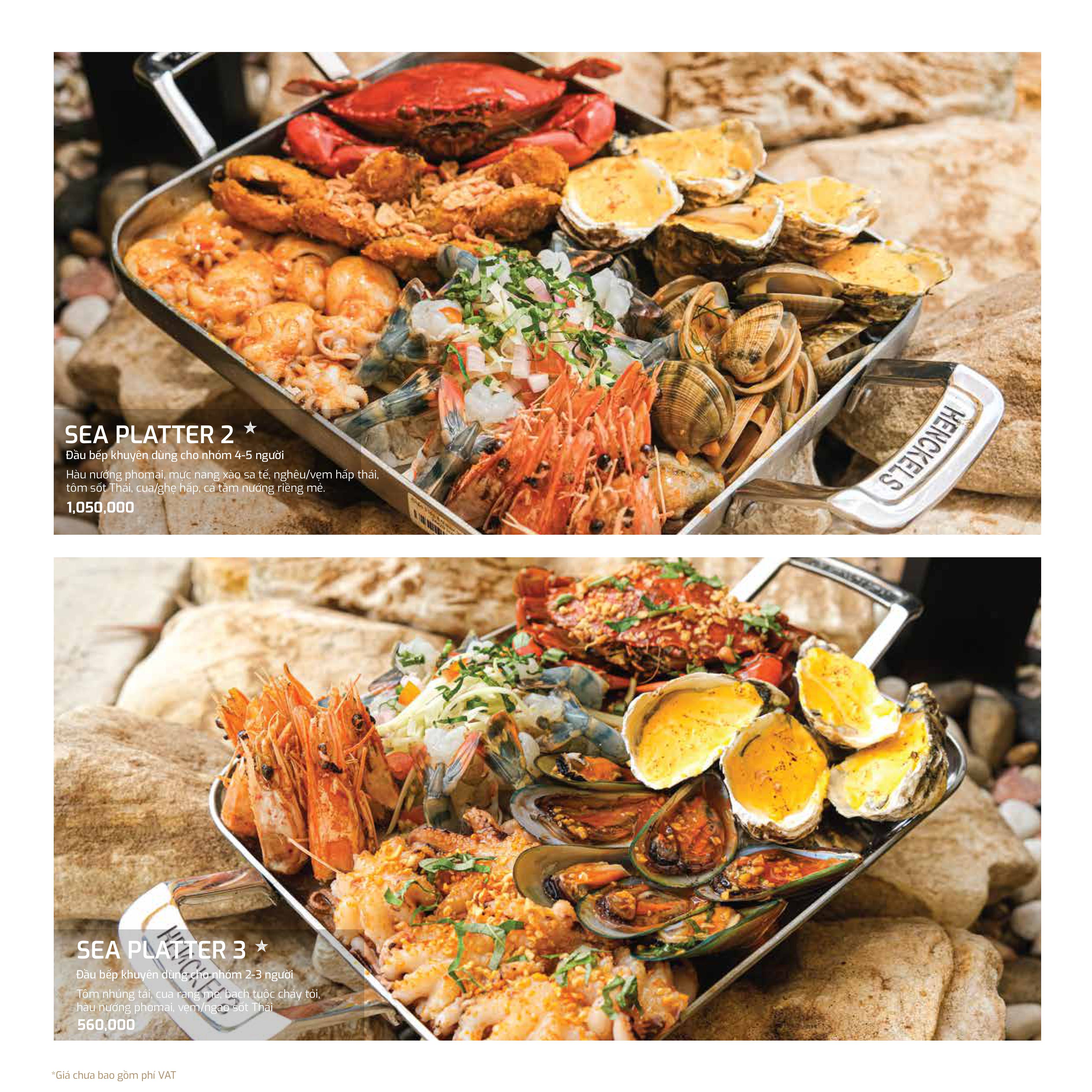Menu O2 Seafood - Song Hành 5