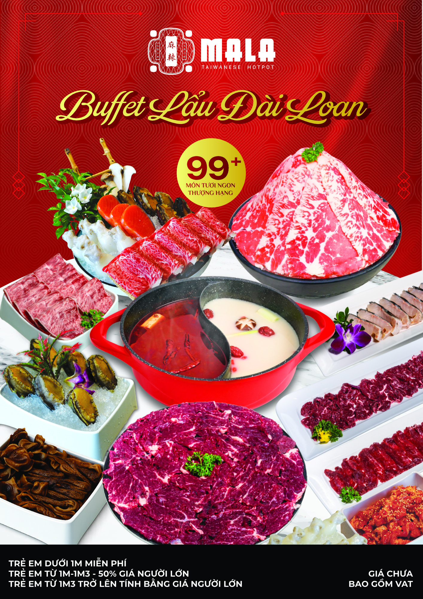 Menu MALA - Buffet Lẩu Đài Loan - Royal City 1 
