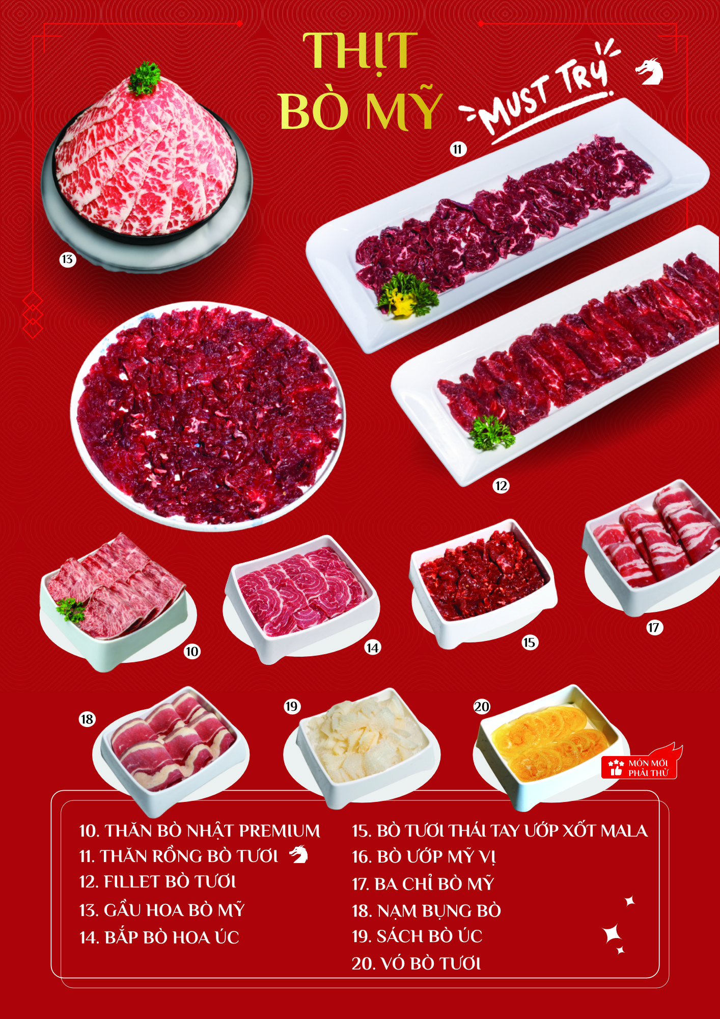 Menu MALA - Buffet Lẩu Đài Loan - Royal City 3 