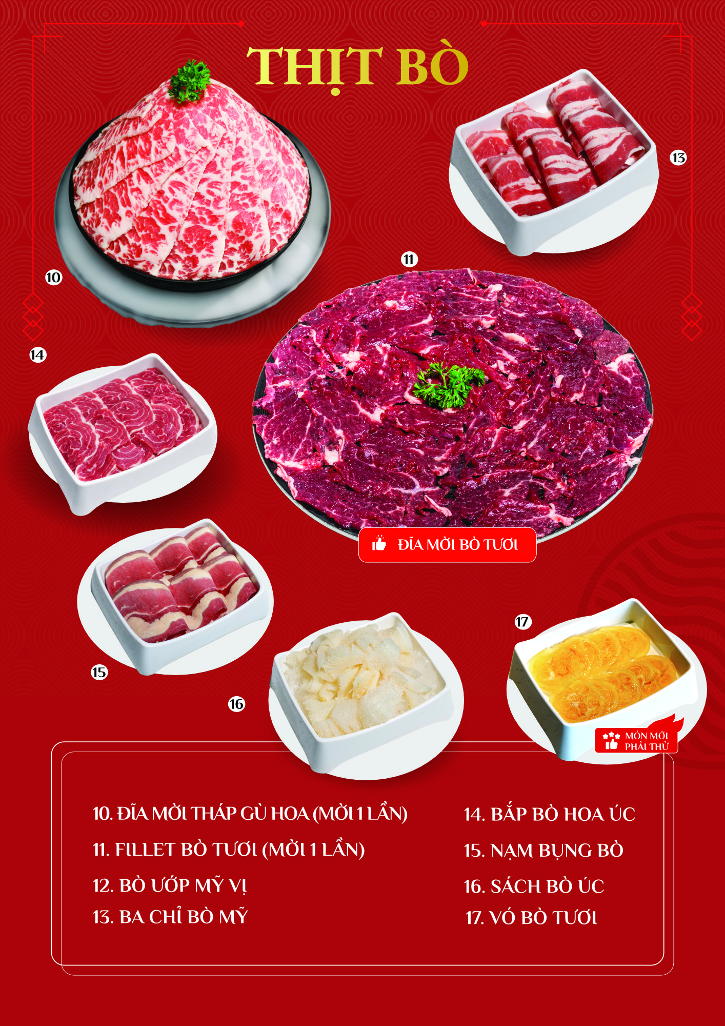 Menu MALA - Buffet Lẩu Đài Loan - Royal City 9 