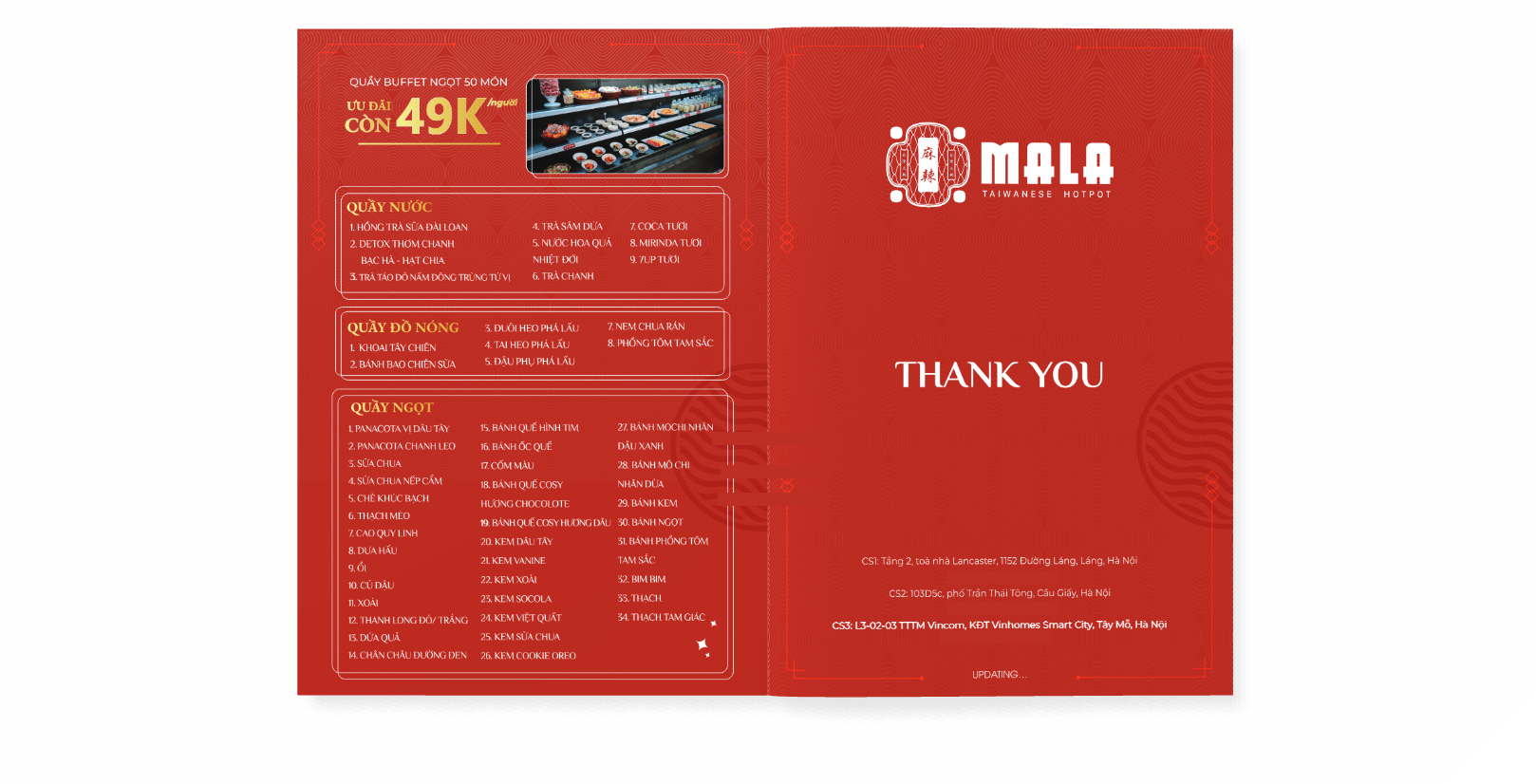 Menu Nhà hàng MALA - Vincom Mega Mall Tây Mỗ 9