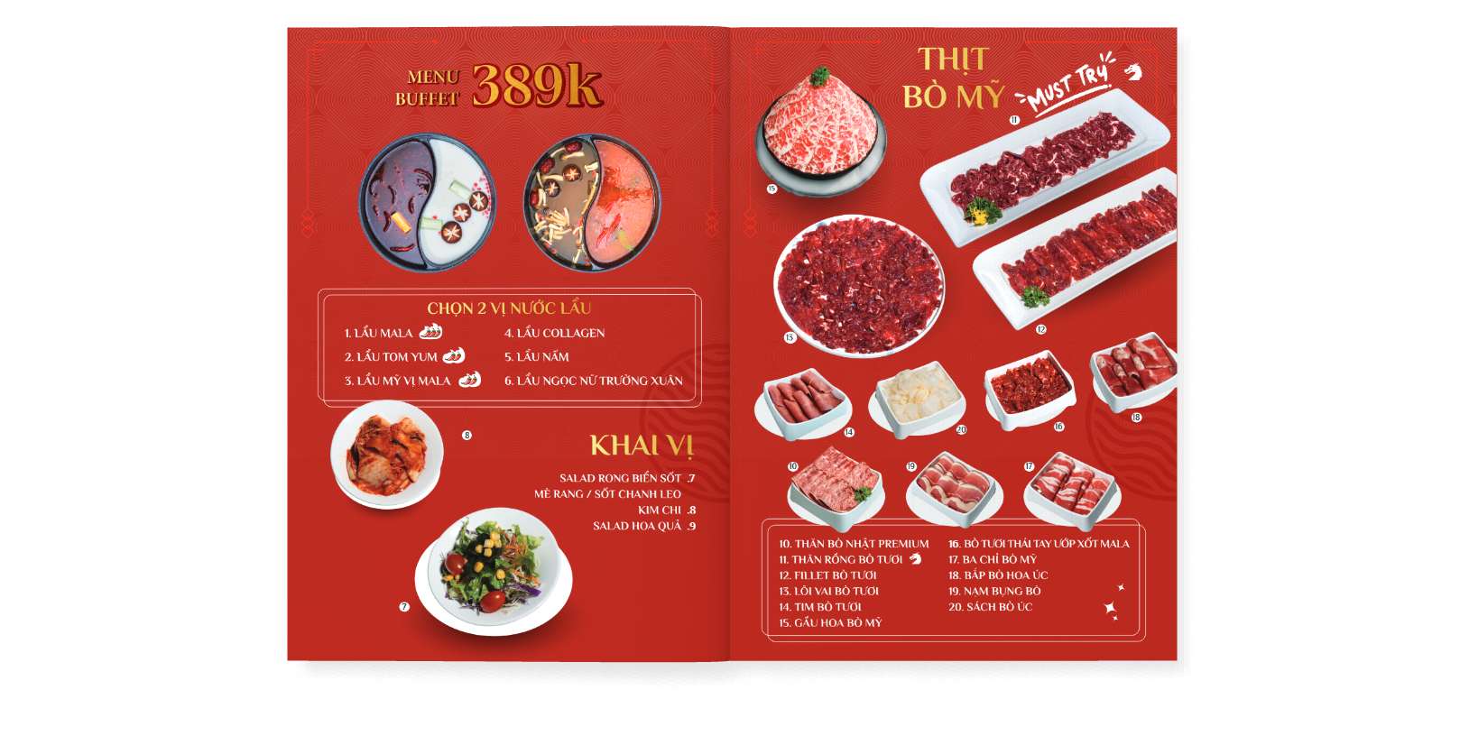 Menu Nhà hàng MALA - Vincom Mega Mall Tây Mỗ 2