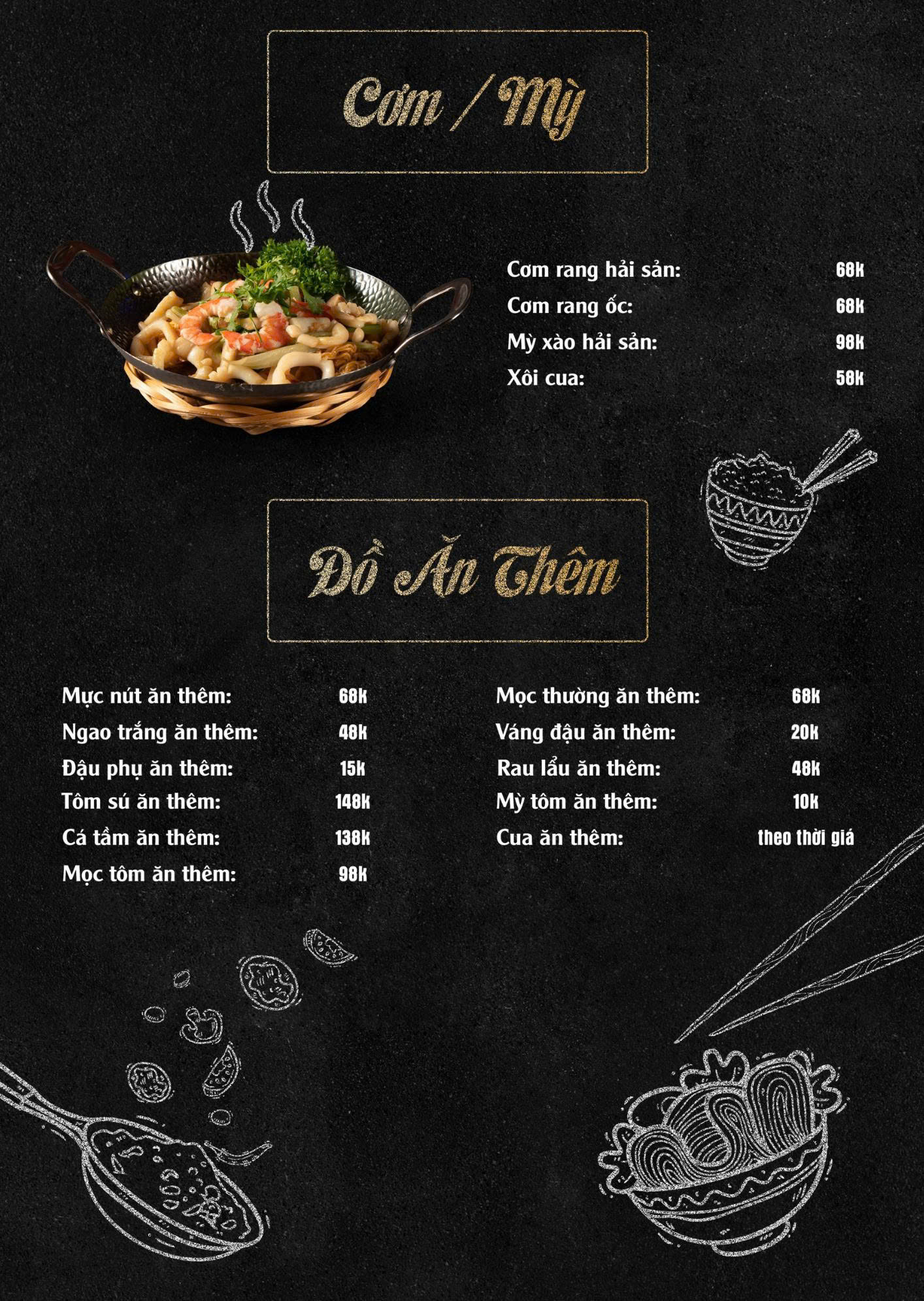 Menu Tiệm Ốc 2 Tay - 76 Ngọc Khánh 7
