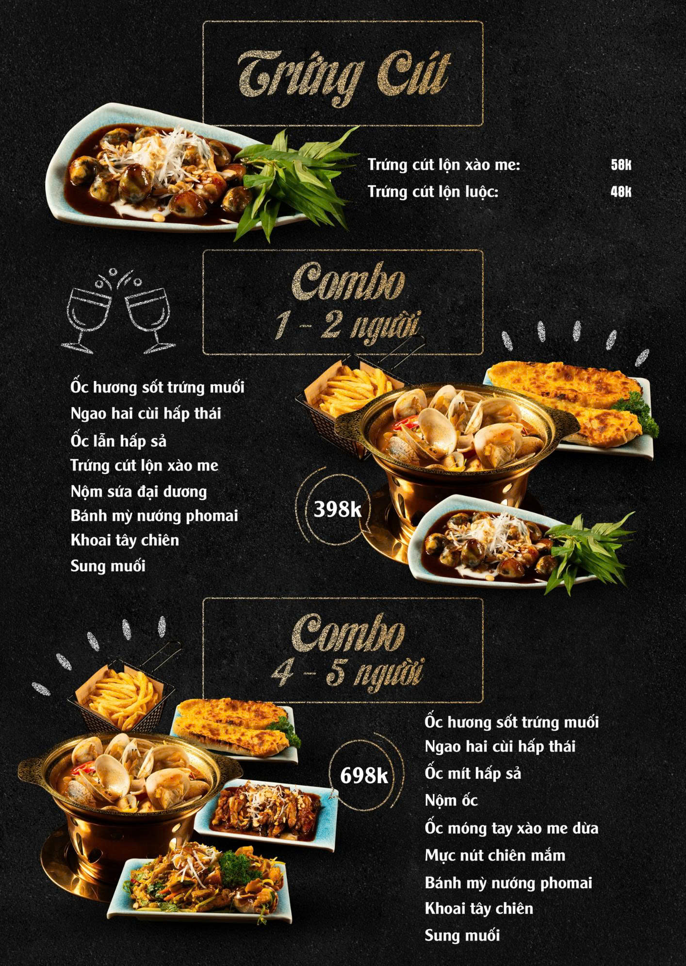 Menu Tiệm Ốc 2 Tay - 76 Ngọc Khánh 9