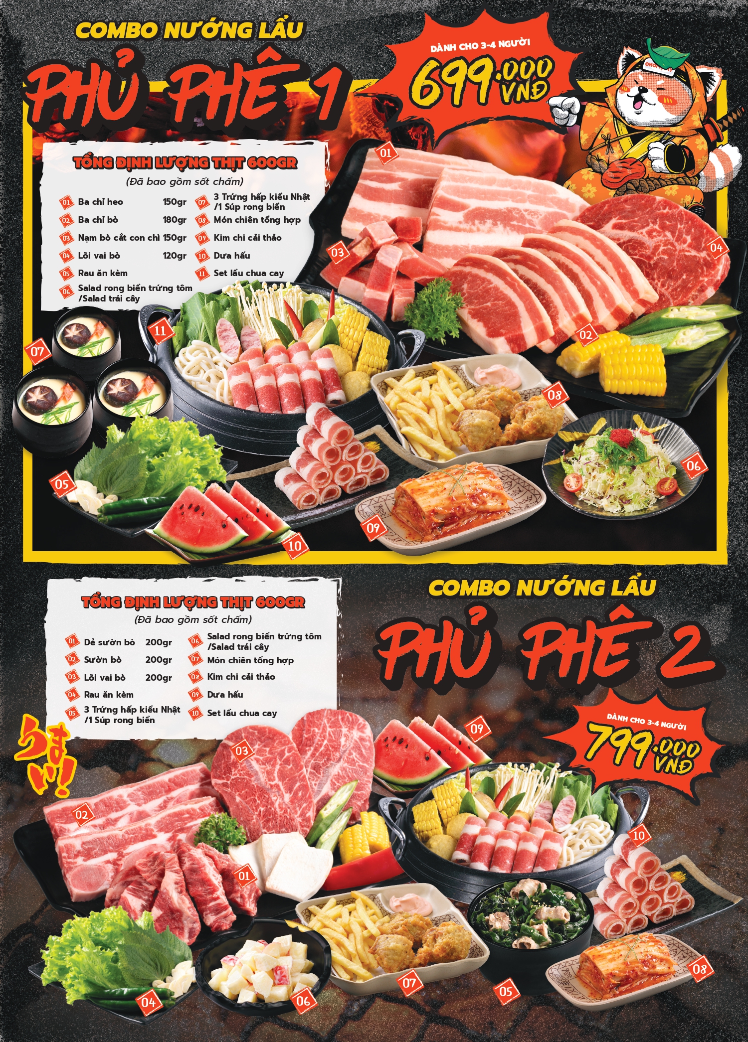 Menu Yakimono - Hùng Vương Plaza 32 