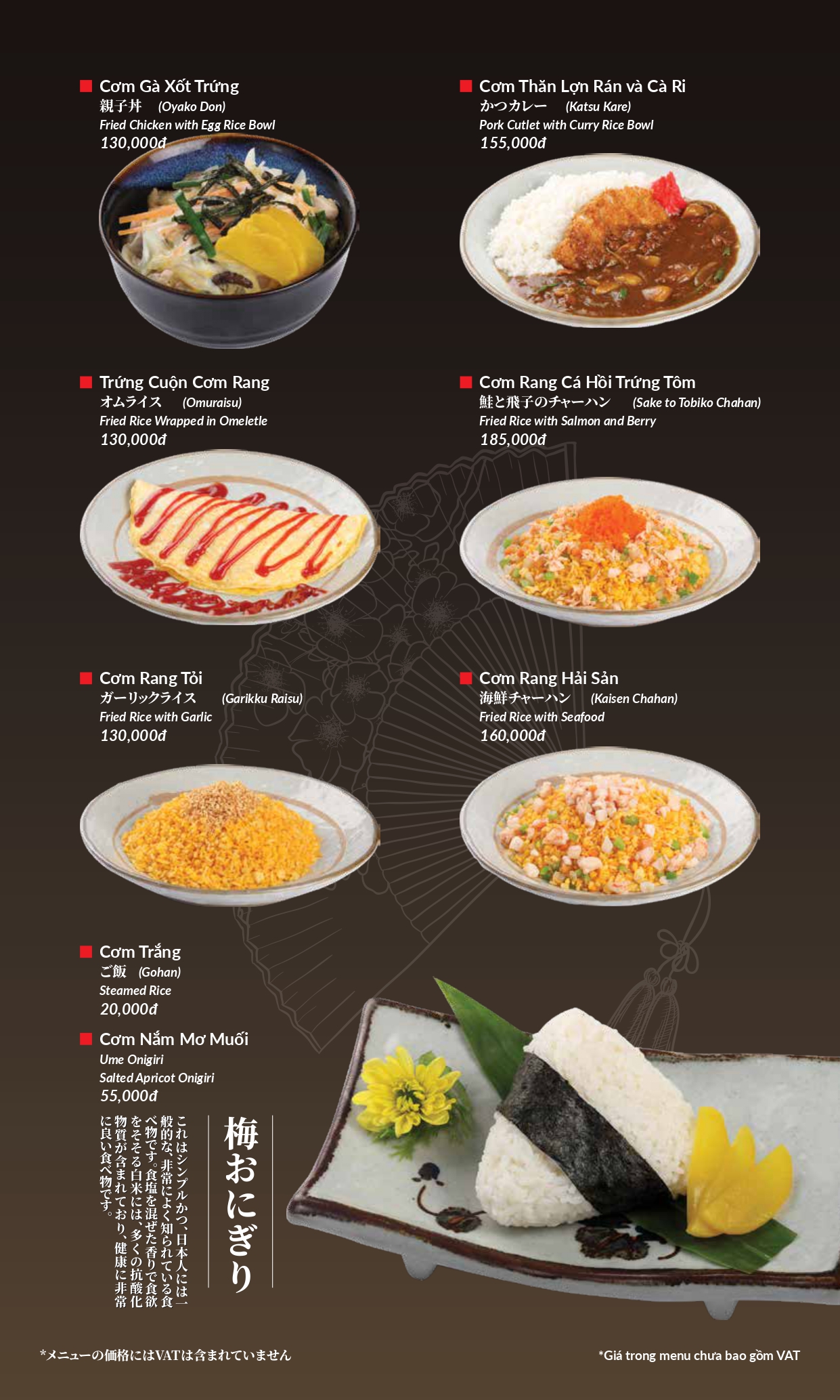 Menu Hatoyama - Vạn Phúc 47 