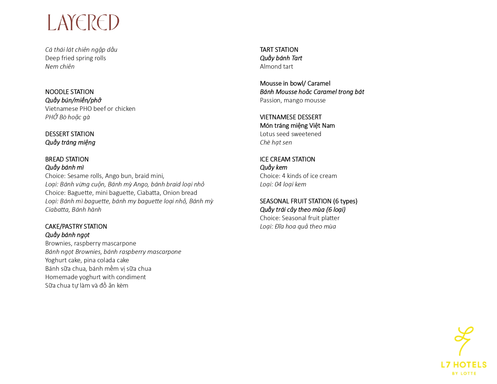 Lunch Buffet từ T2 - CN-20