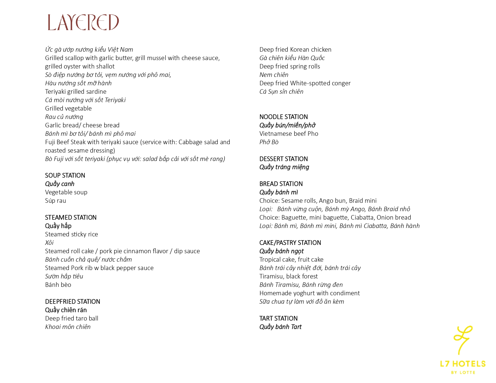 Lunch Buffet từ T2 - CN-10