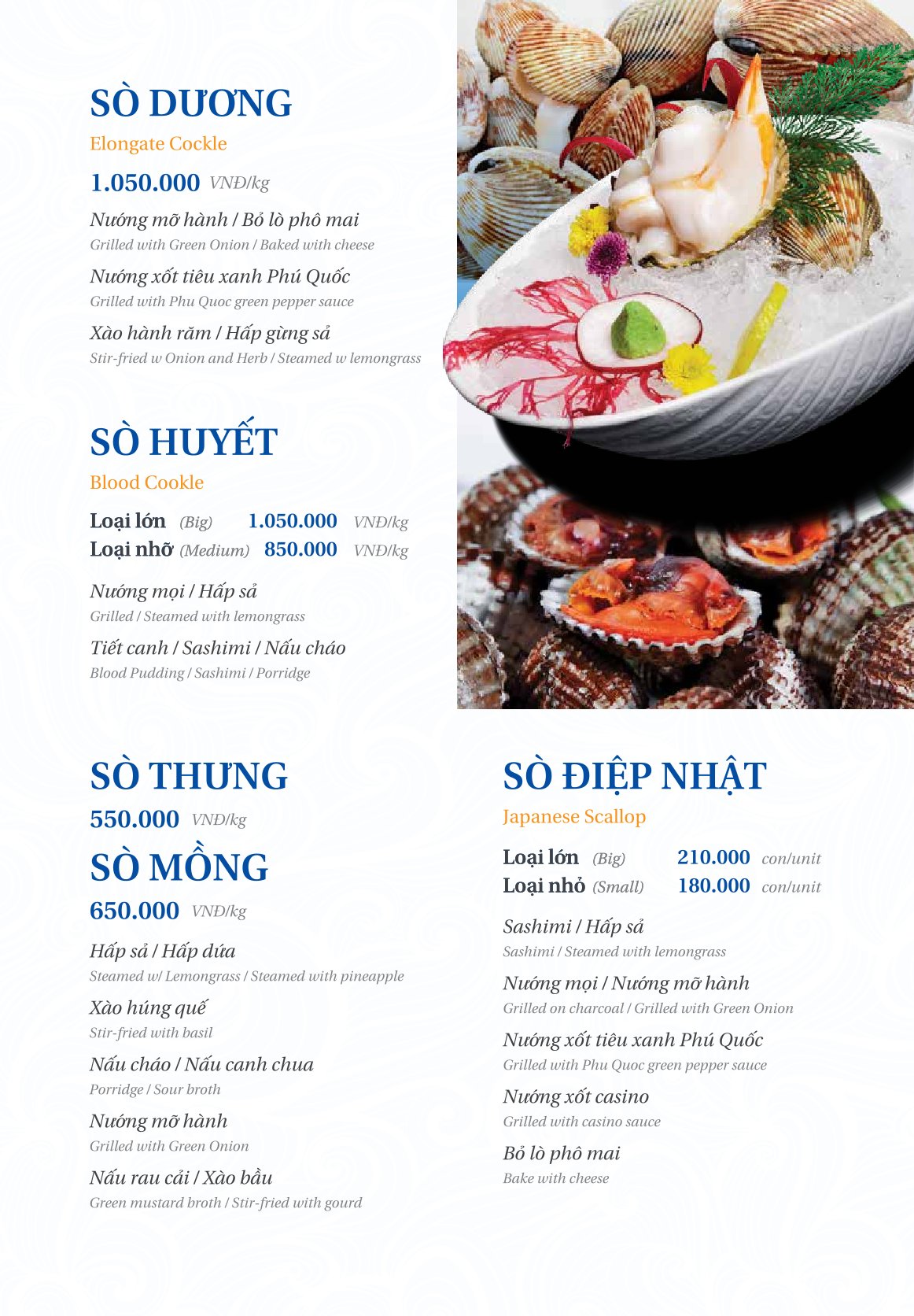 Menu Thế Giới Hải Sản - Trần Hưng Đạo 6 