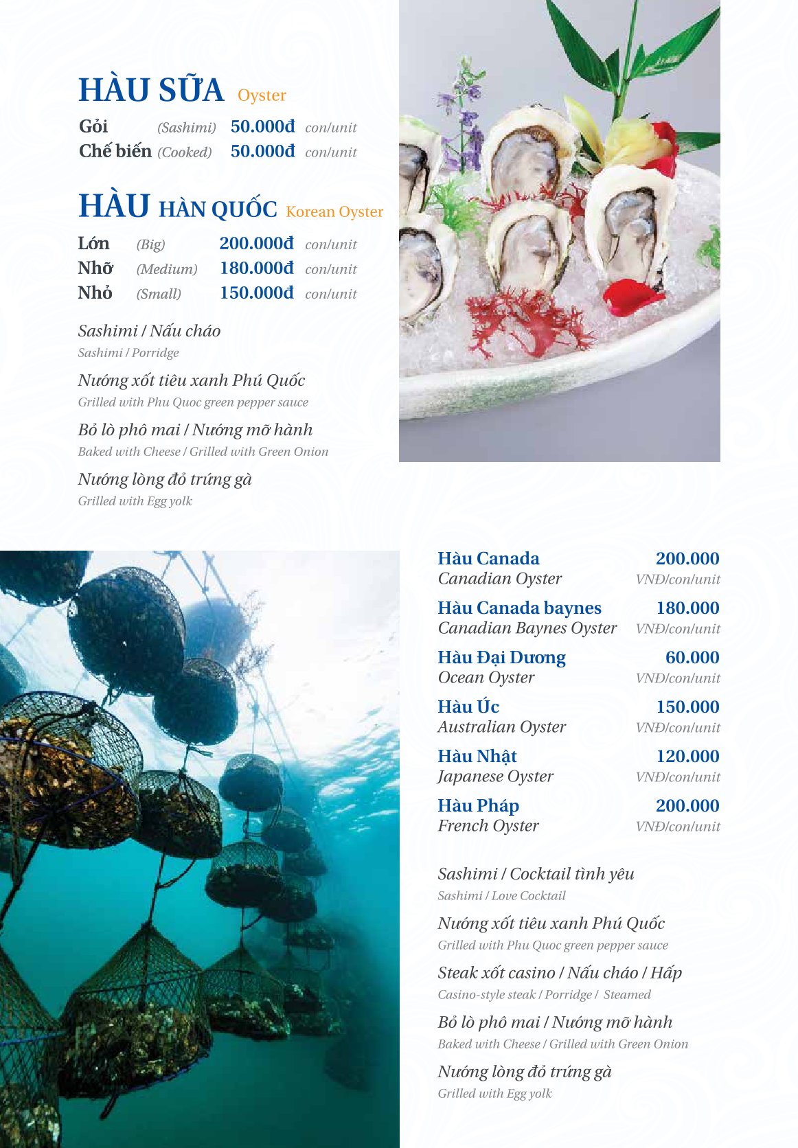 Menu Thế Giới Hải Sản - Trần Hưng Đạo 7 