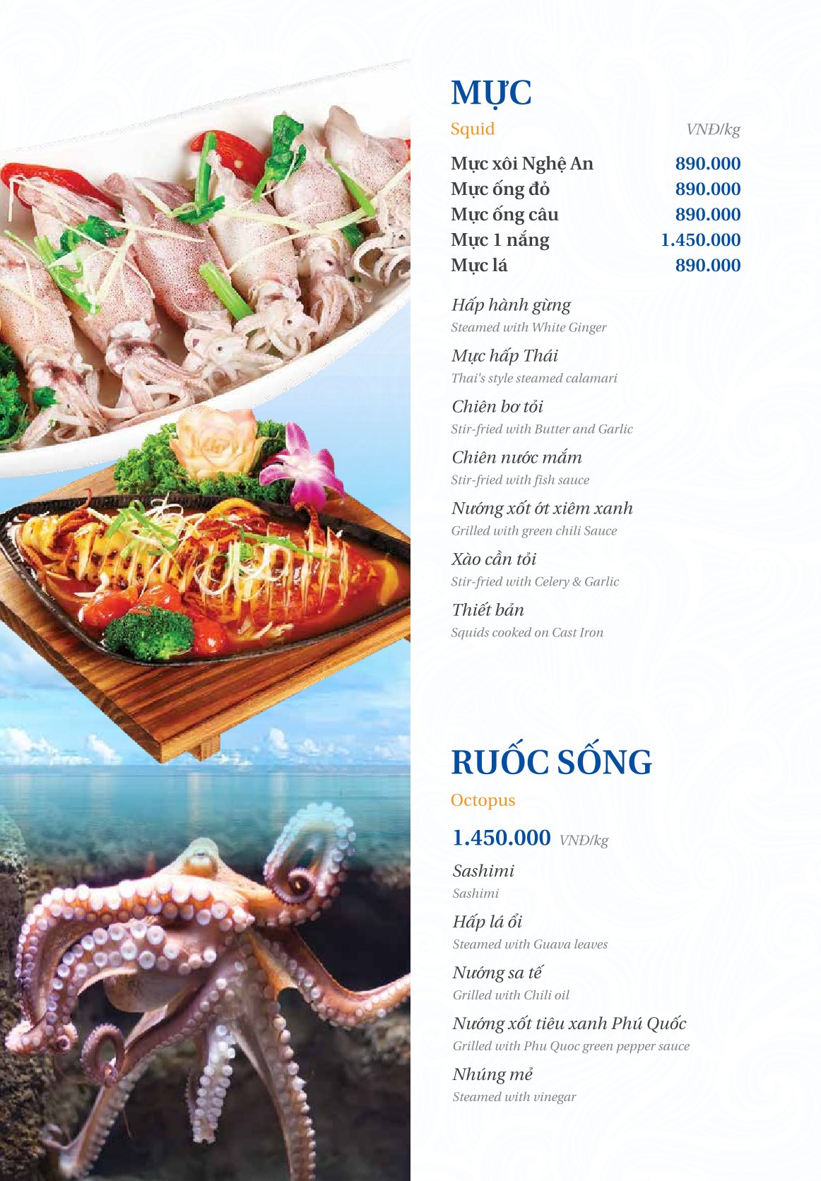 Menu Thế Giới Hải Sản - Trần Hưng Đạo 9 