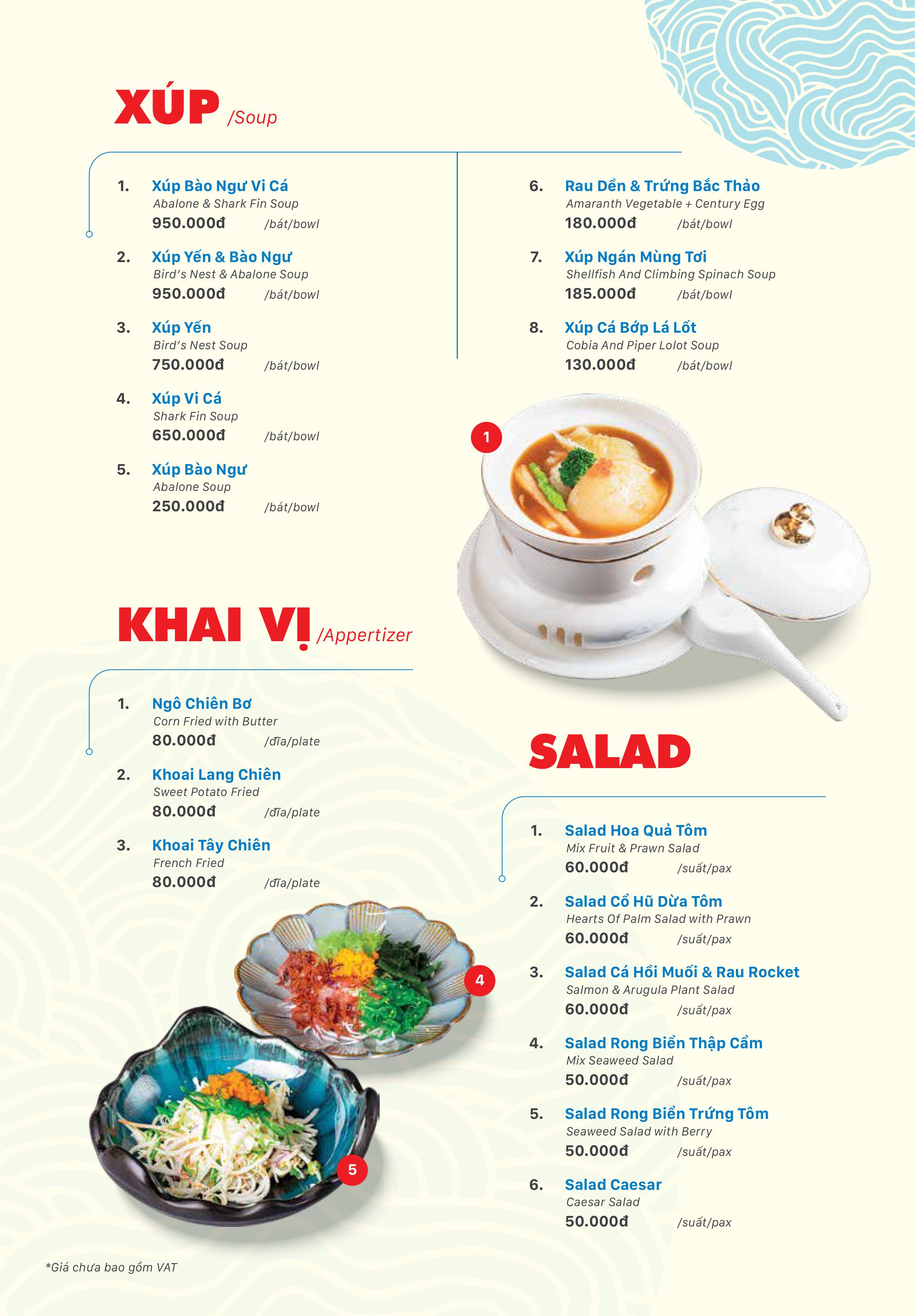 Menu Thế Giới Hải Sản - Điện Biên Phủ 2 