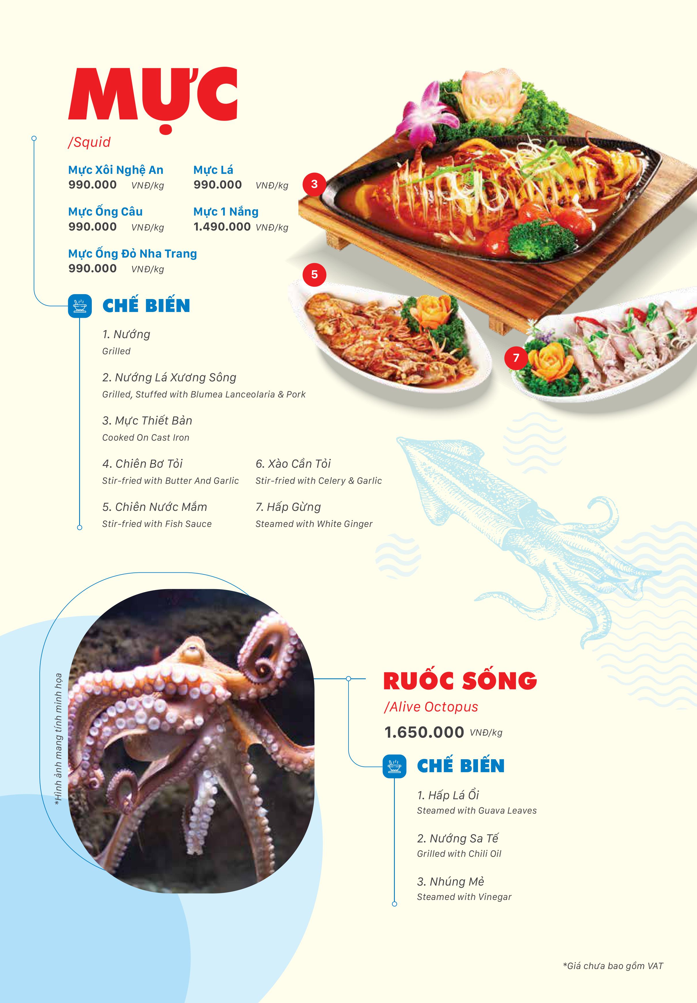 Menu Thế Giới Hải Sản - Điện Biên Phủ 6 