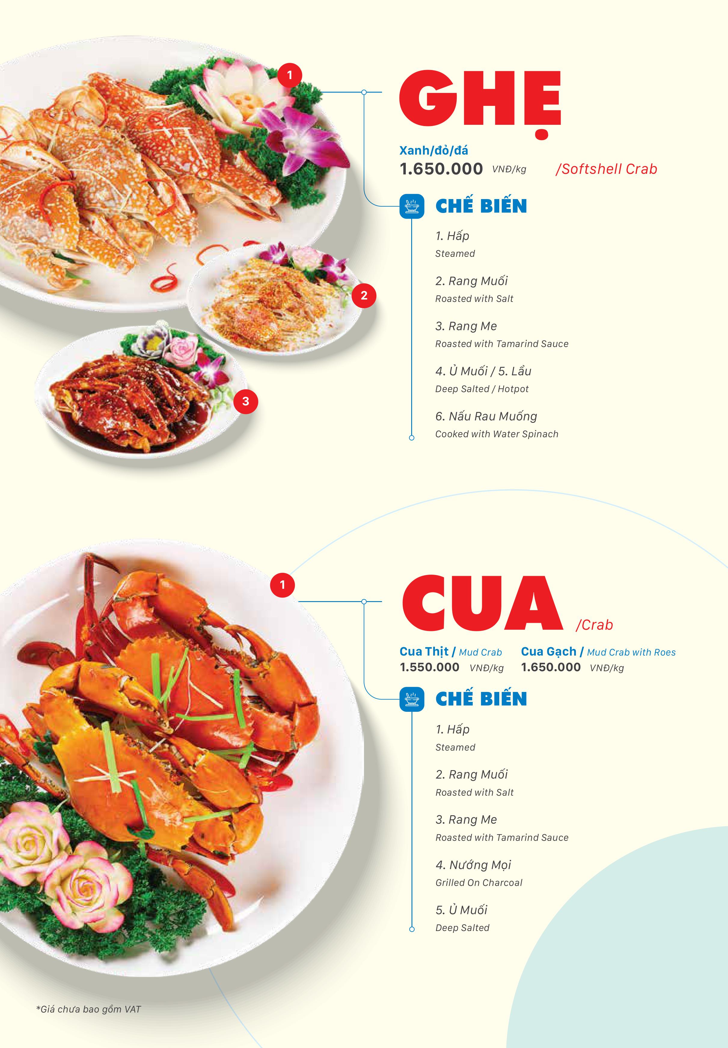 Menu Thế Giới Hải Sản - Điện Biên Phủ 7 