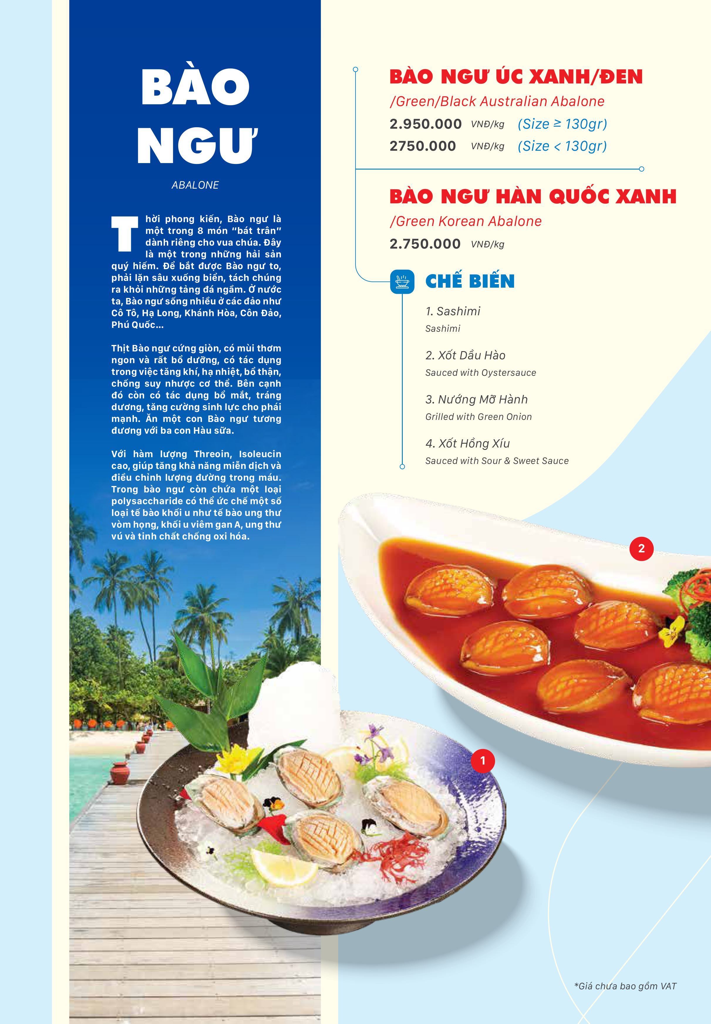 Menu Thế Giới Hải Sản - Điện Biên Phủ 8 