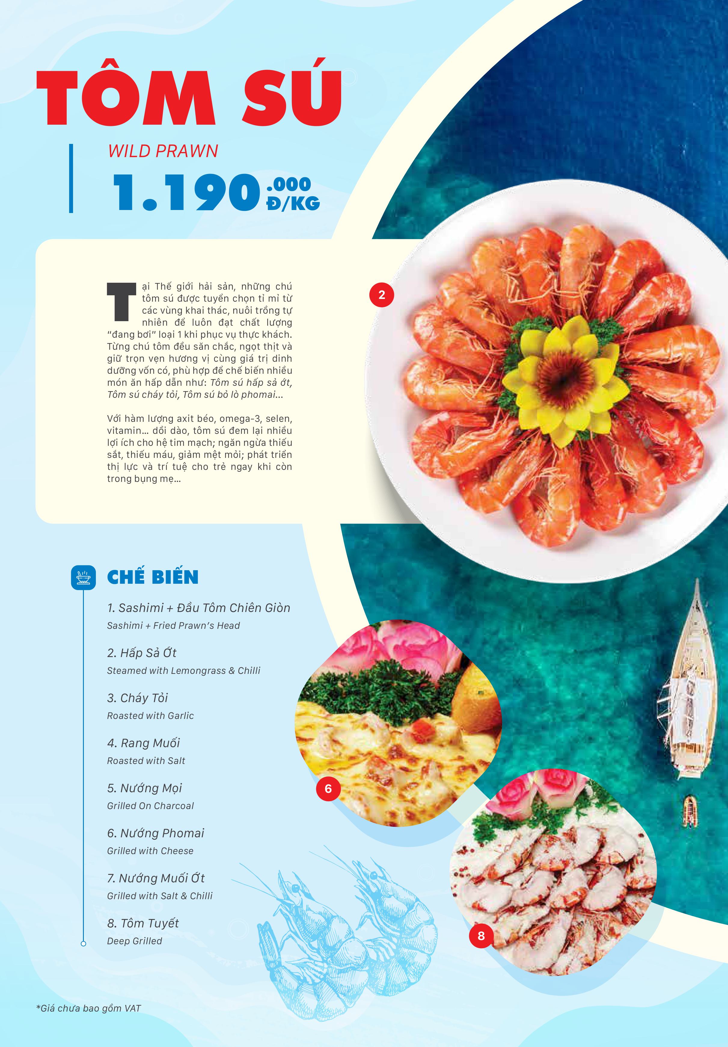 Menu Thế Giới Hải Sản - Điện Biên Phủ 9 
