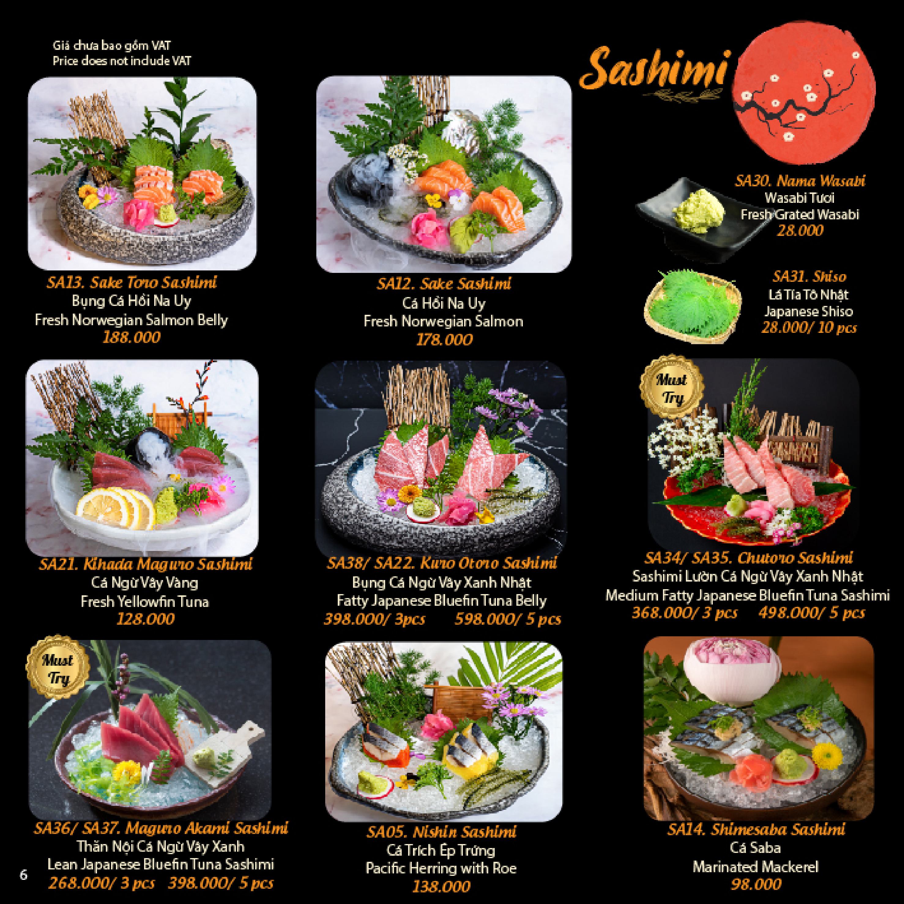 Menu Matsuri Japanese Restaurant - Landmark 81 5 
