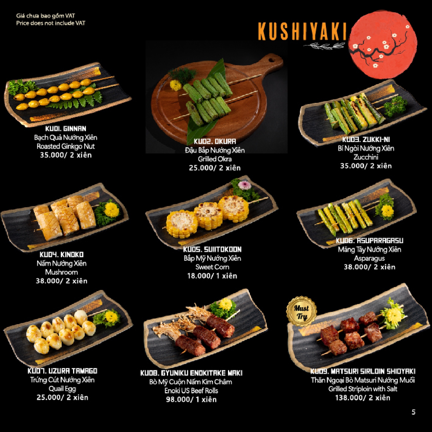 Menu Matsuri Modern Izakaya - Sala 5 
