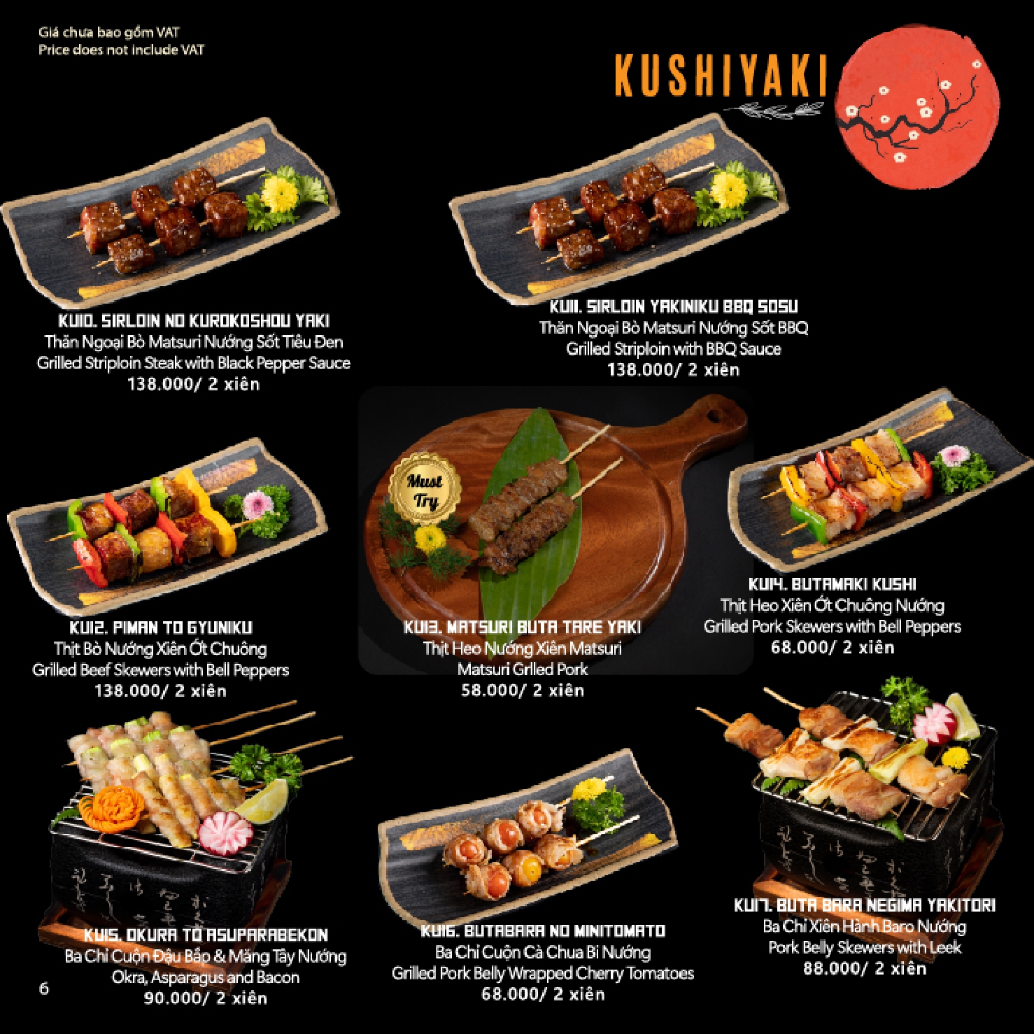 Menu Matsuri Modern Izakaya - Sala 6 