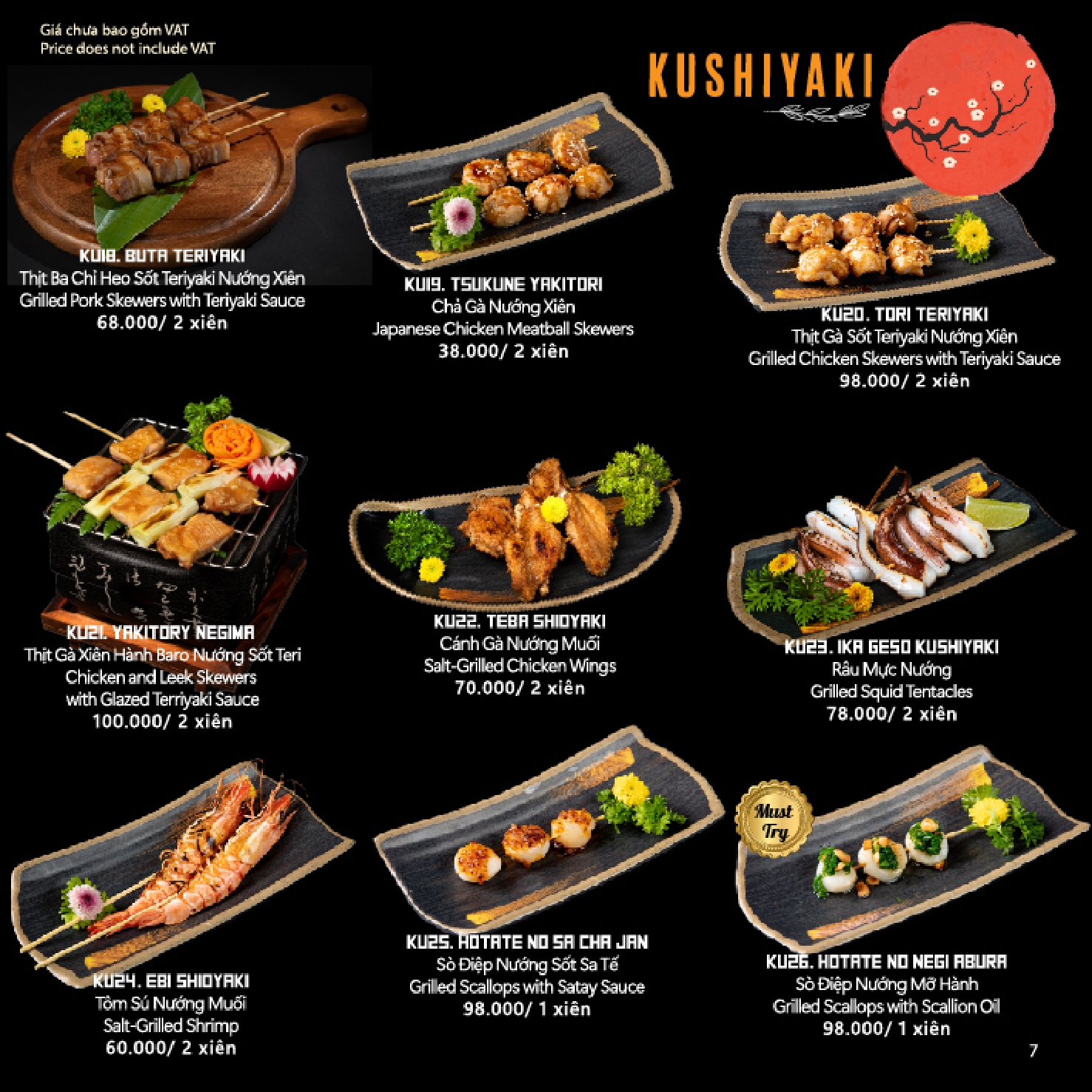 Menu Matsuri Modern Izakaya - Sala 7 