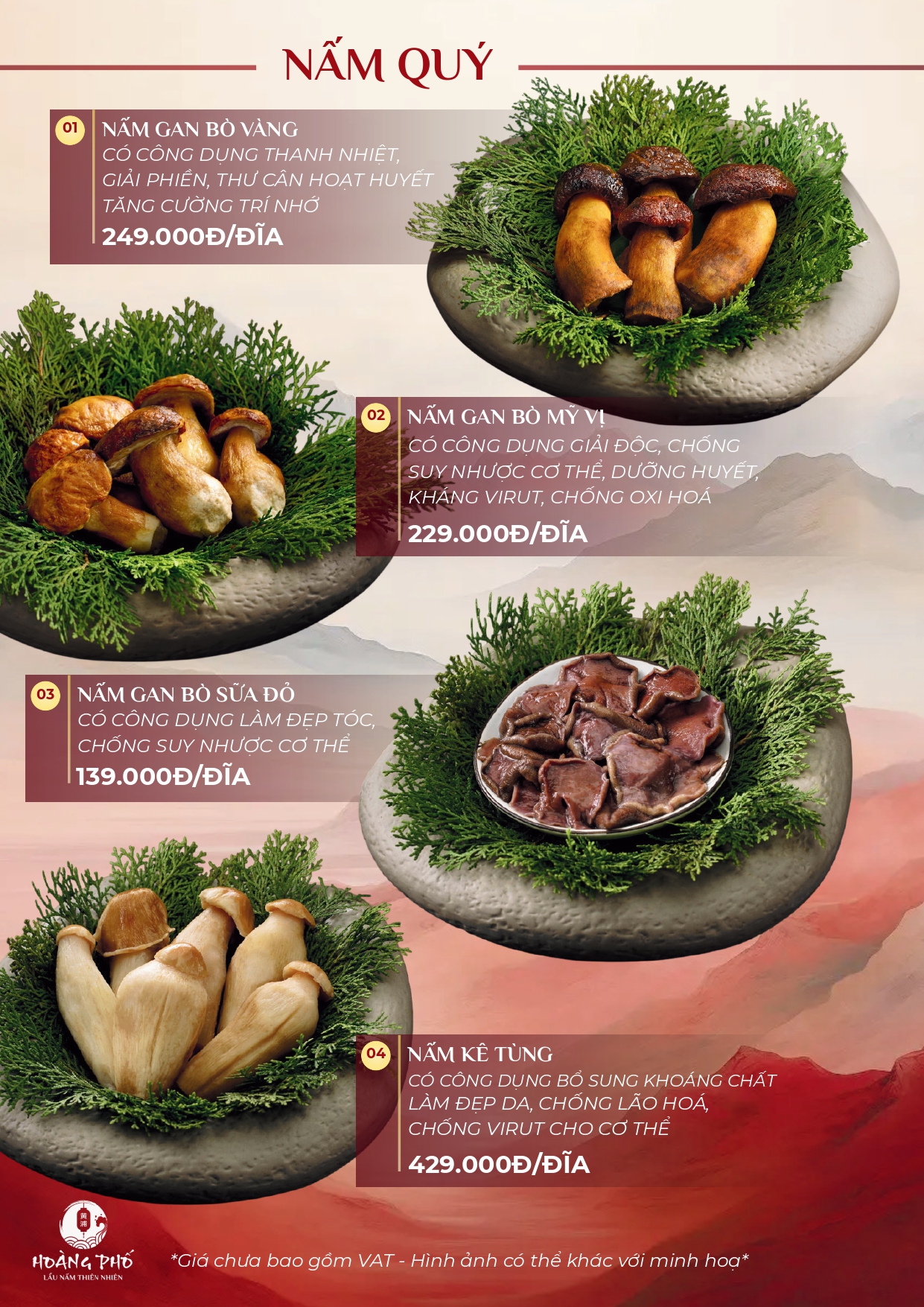 Menu Lẩu Nấm Hoàng Phố - 34 Nguyễn Thị Định 4 