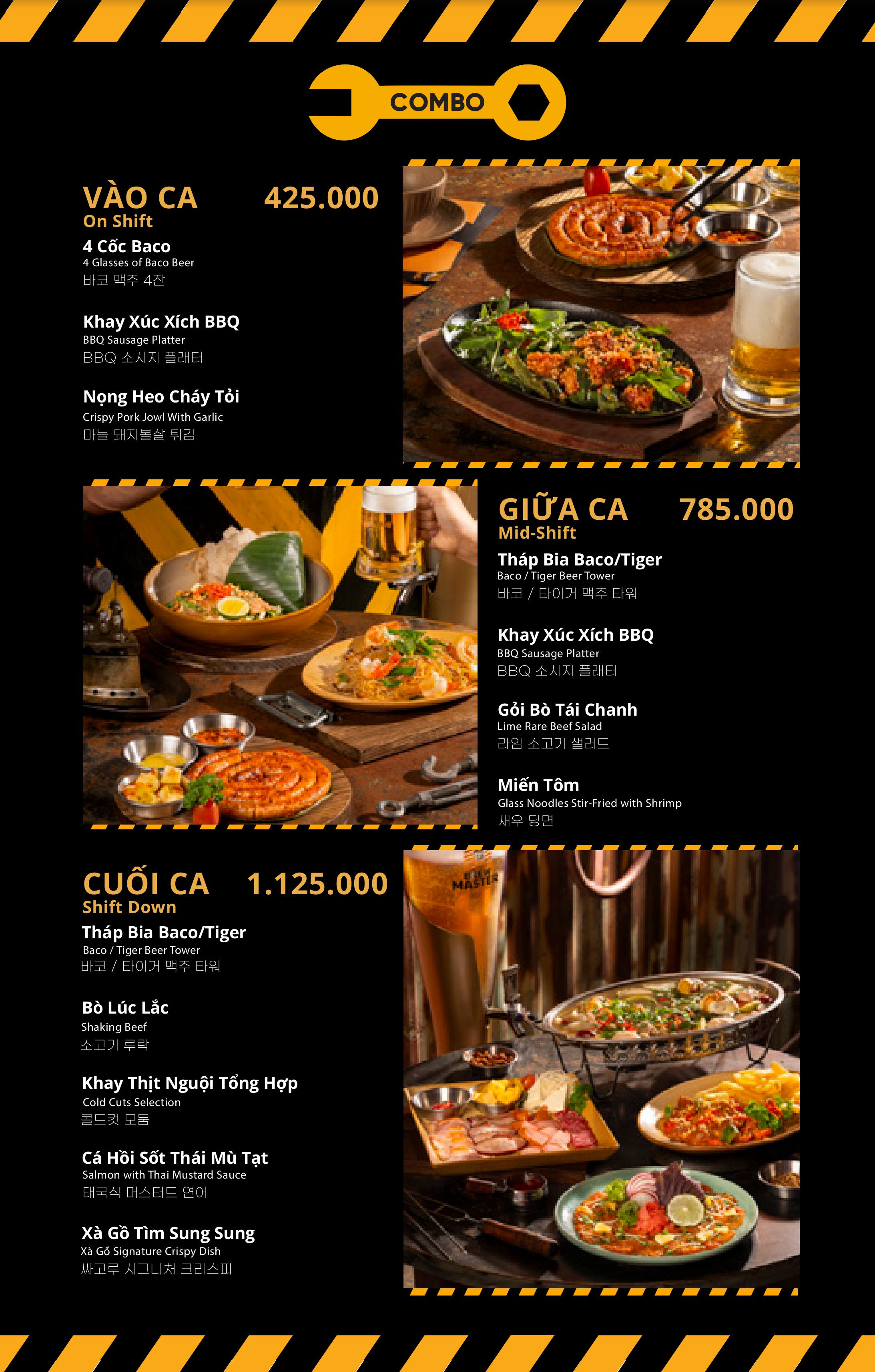Menu Xà Gồ Thép - Xưởng Bia - Võ Văn Kiệt 2 