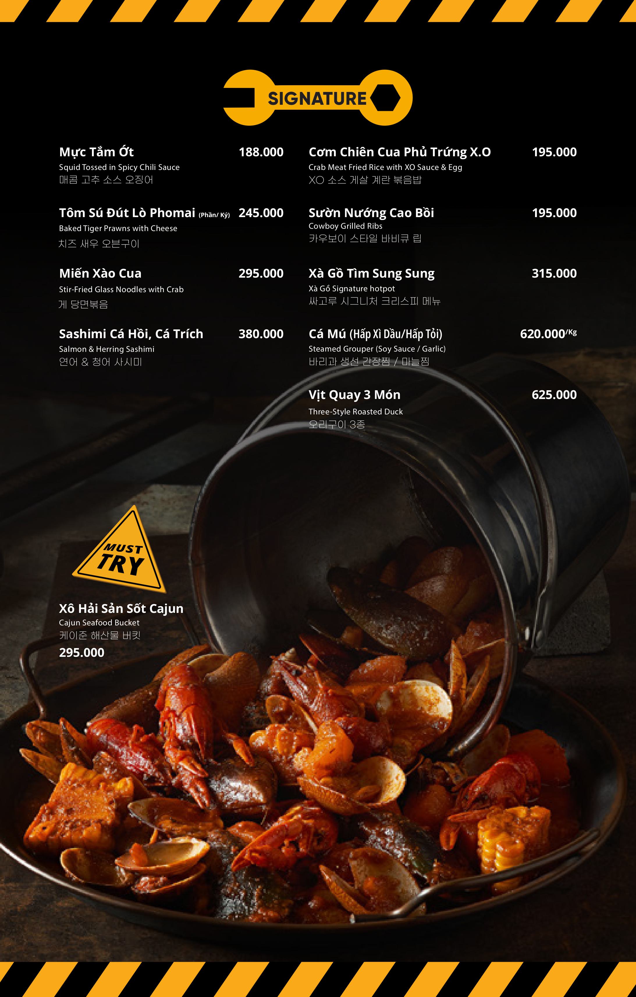 Menu Xà Gồ Thép - Xưởng Bia - Võ Văn Kiệt 4 