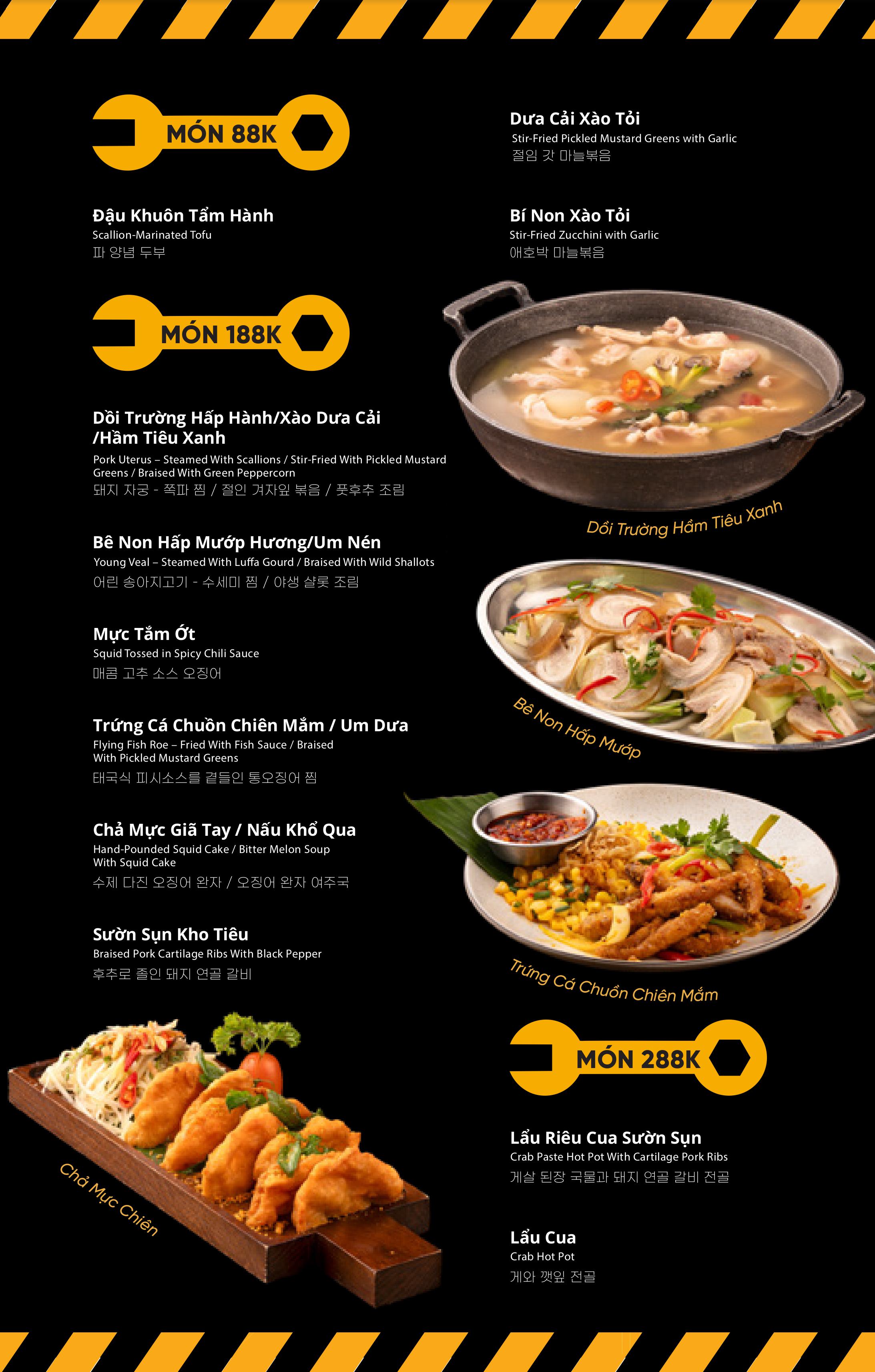 Menu Xà Gồ Thép - Xưởng Bia - Võ Văn Kiệt 7 