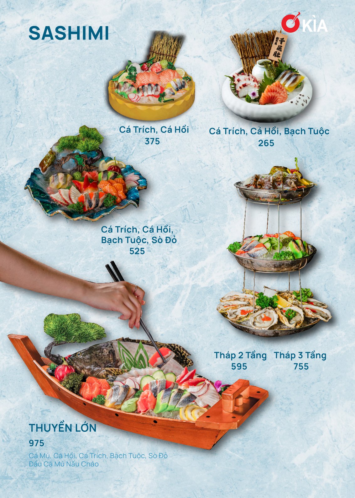 Menu Nhà Hàng Hải Sản Ơ Kìa - Trần Phú 7 