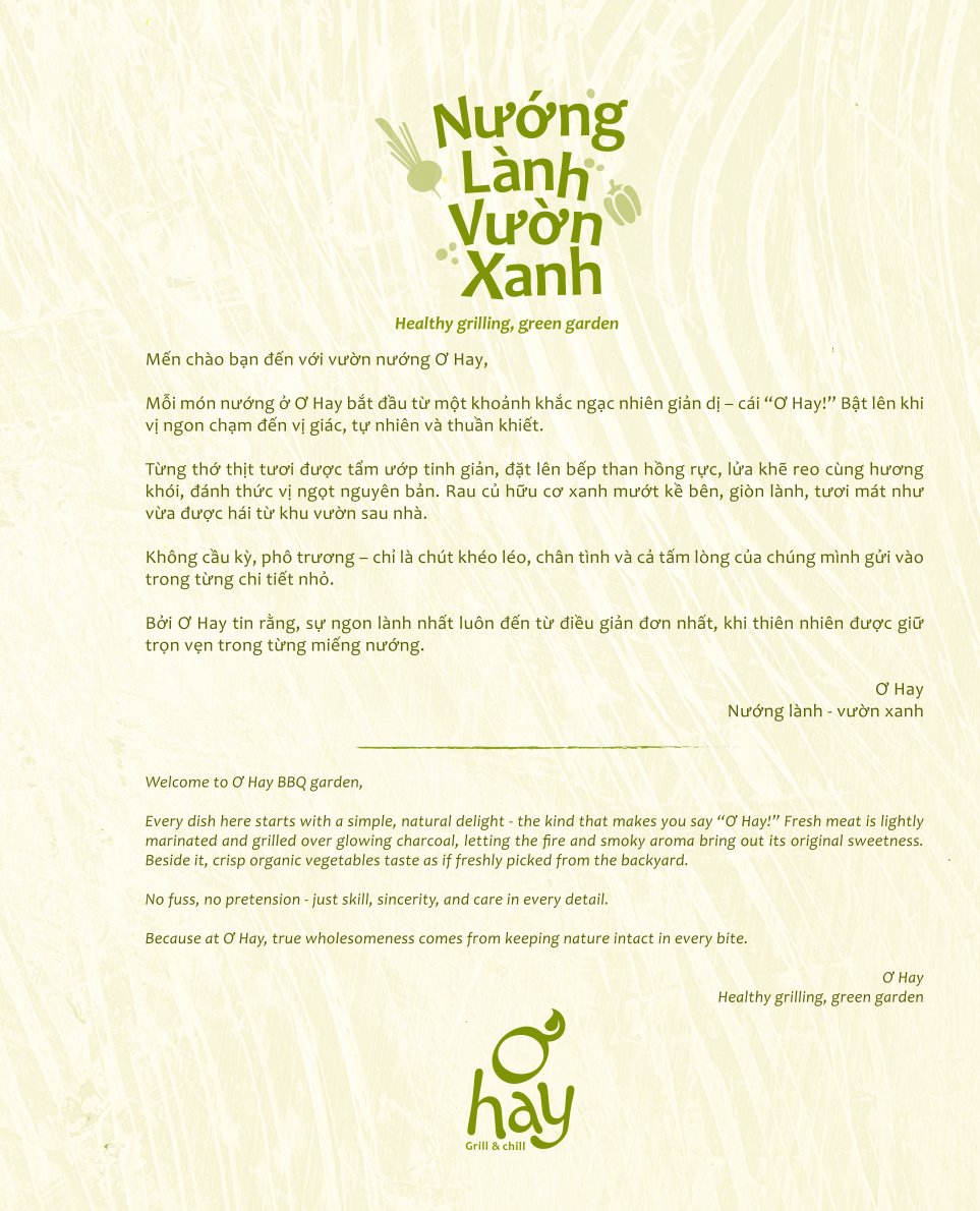Menu Ơ Hay Grill & Chill - Hoàng Văn Thụ 1