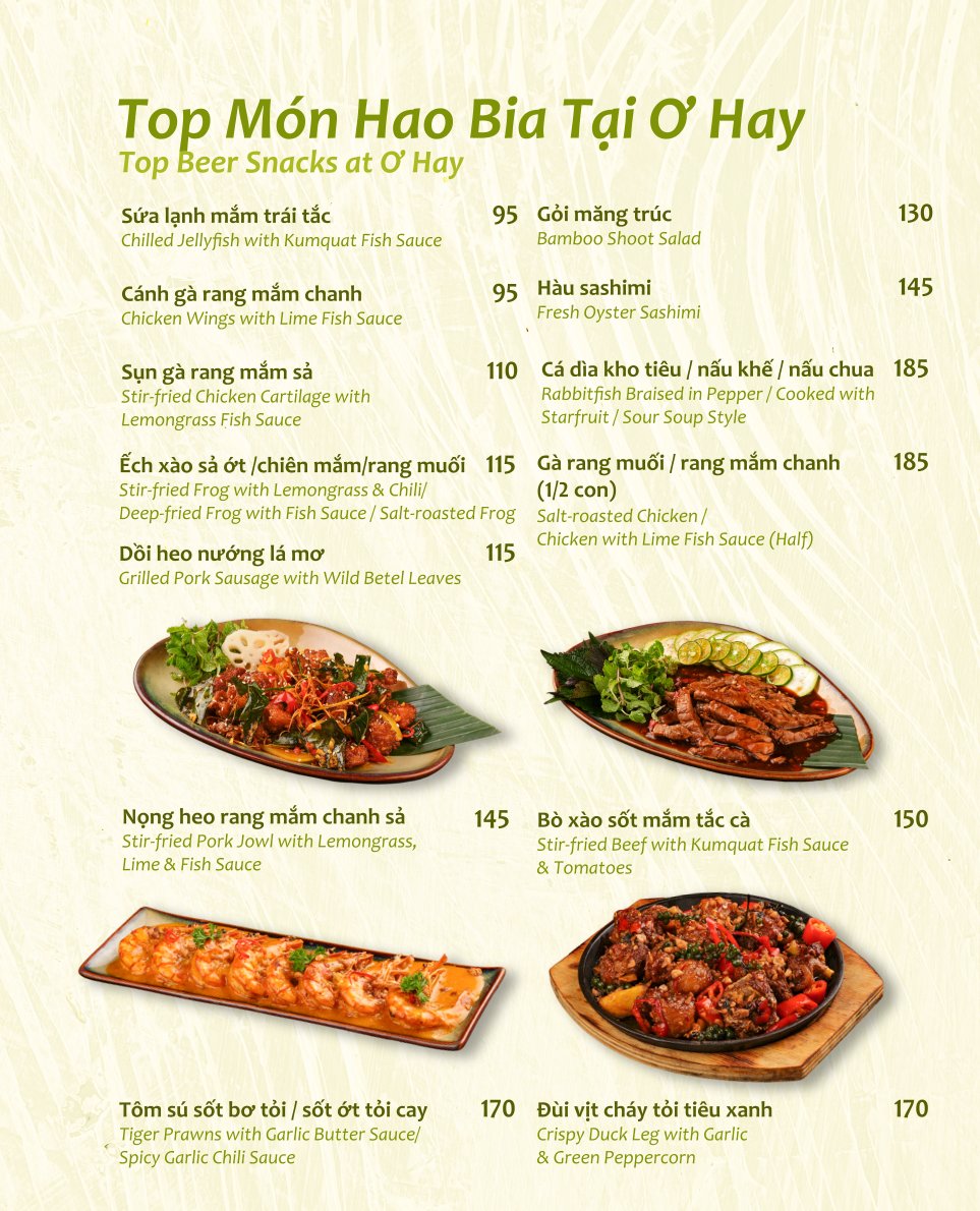 Menu Ơ Hay Grill & Chill - Hoàng Văn Thụ 7