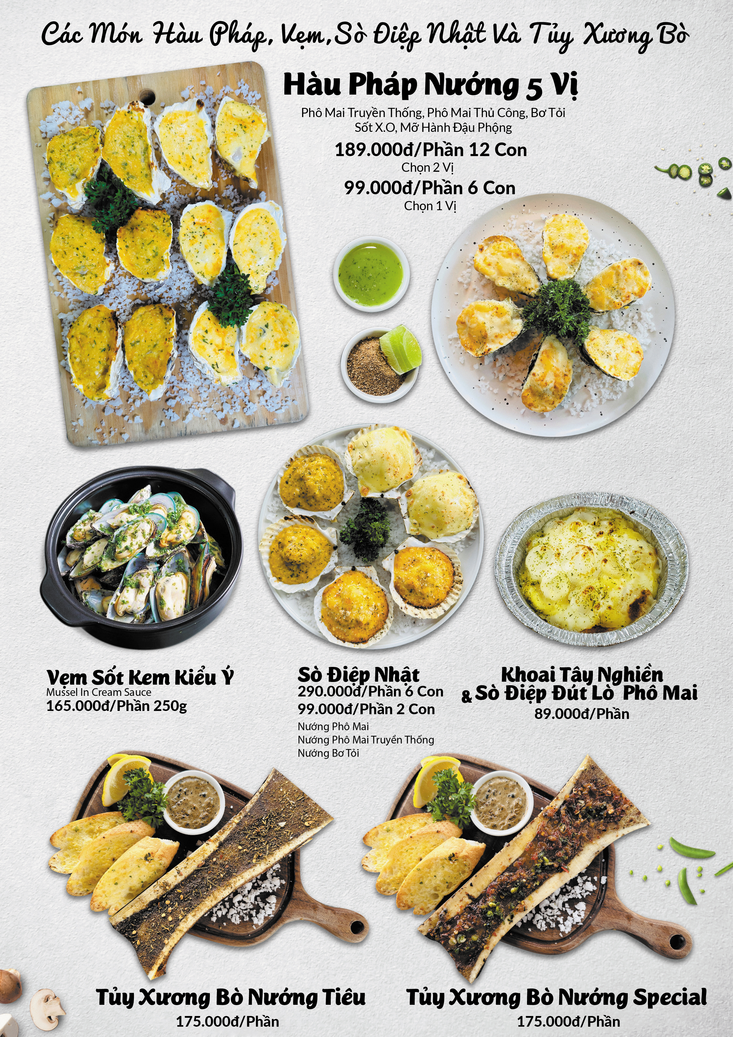 Menu Lobster Bay - Nhà Hàng Hải Sản Kiểu Mỹ - Kỳ Đồng 2