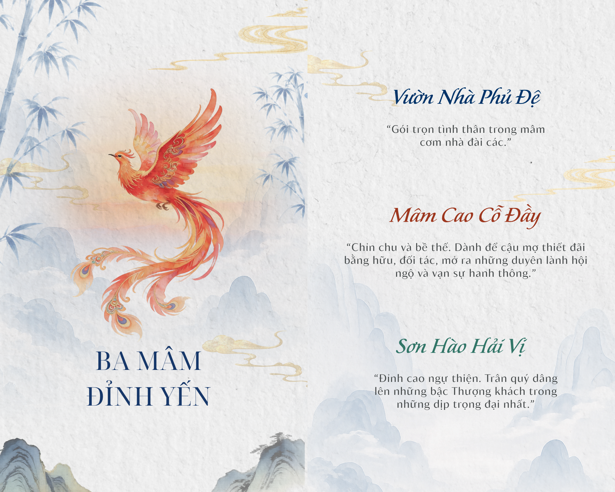 Menu Bến Thời Gian - Đường 103 TML 8 