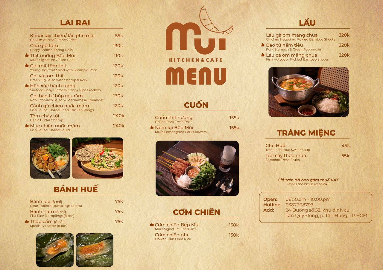 Menu Mùi Kitchen & Café - Đường số 53 1