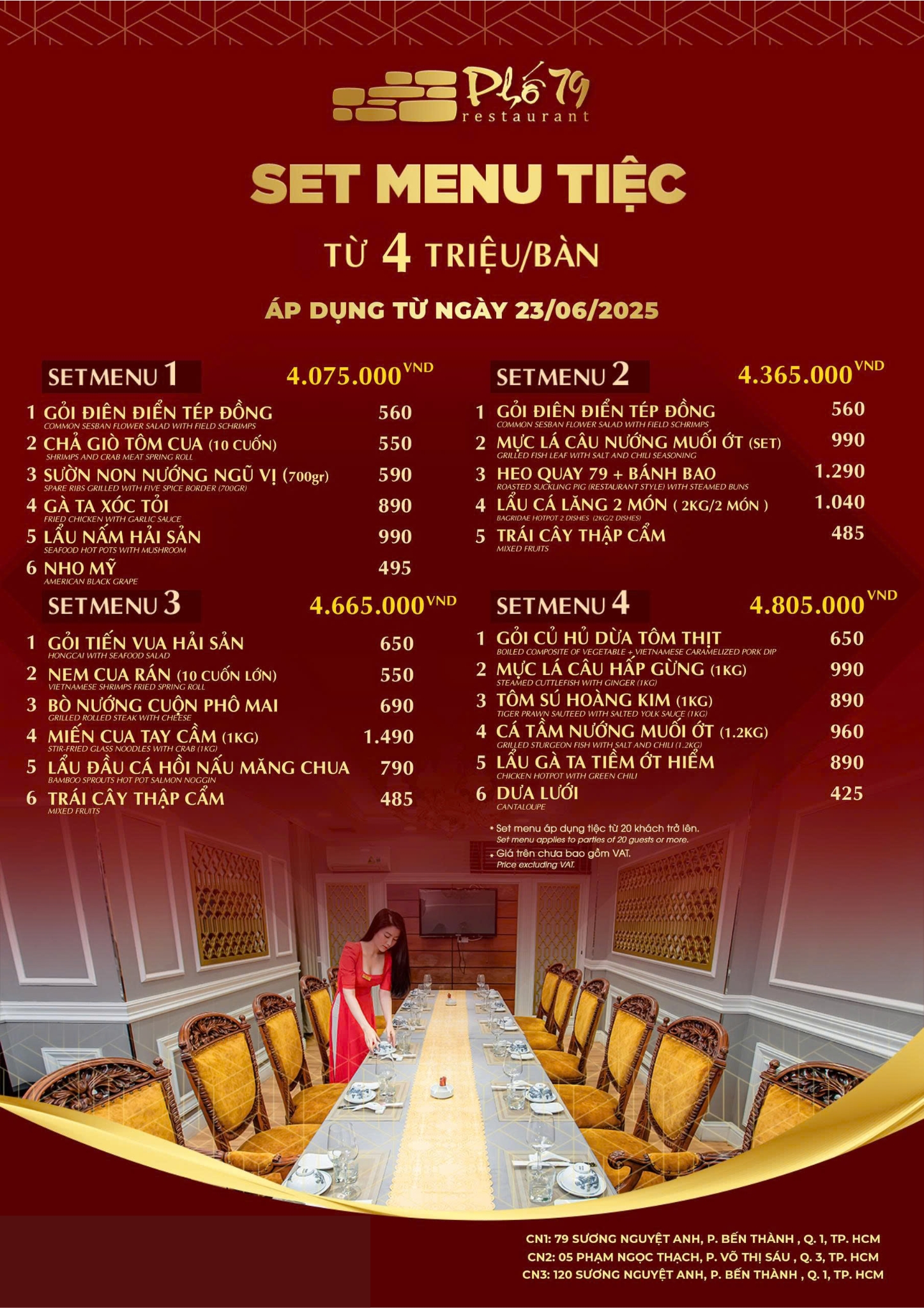 Menu Phố 79 - 79 Sương Nguyệt Ánh 1