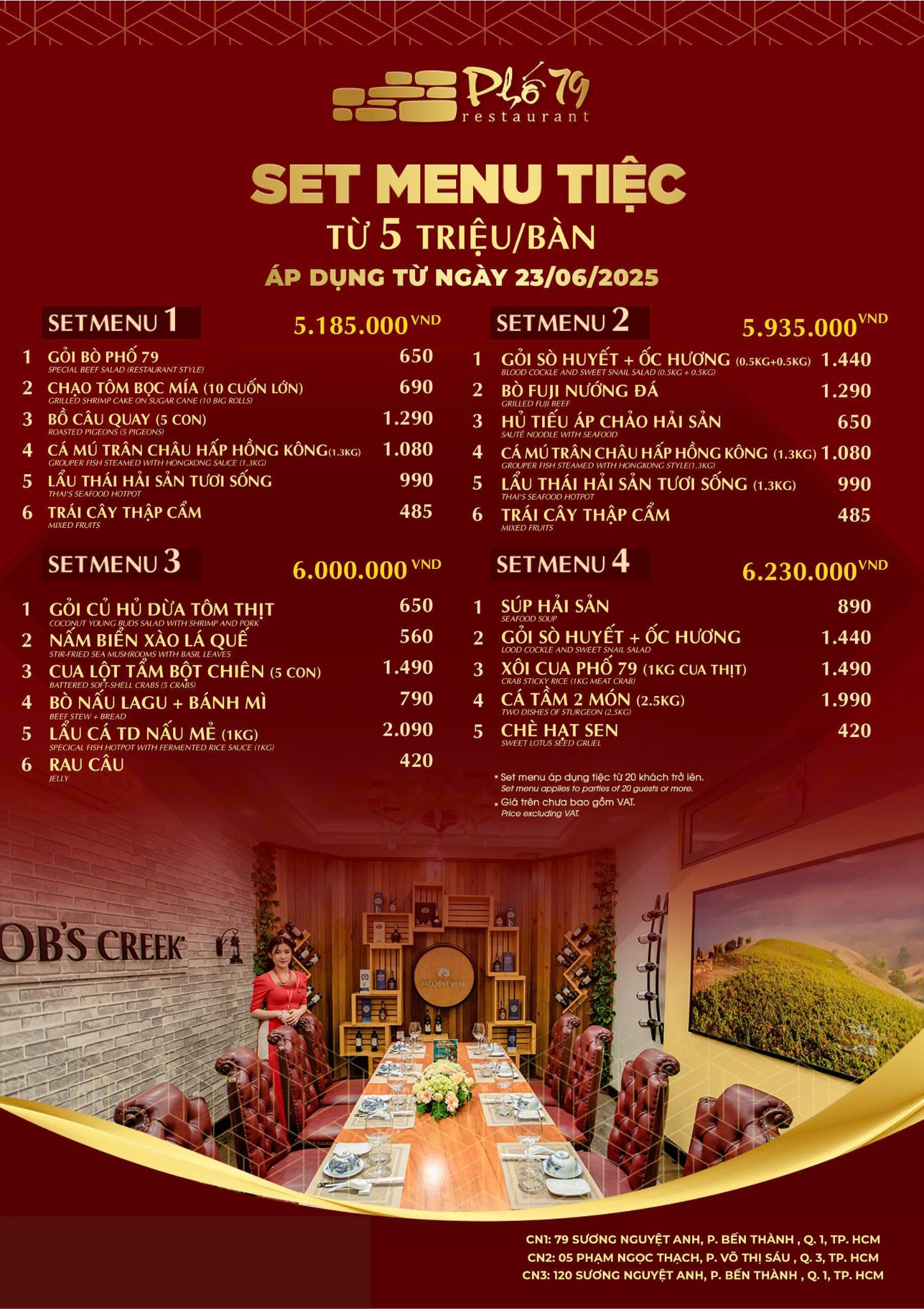 Menu Phố 79 - 79 Sương Nguyệt Ánh 2