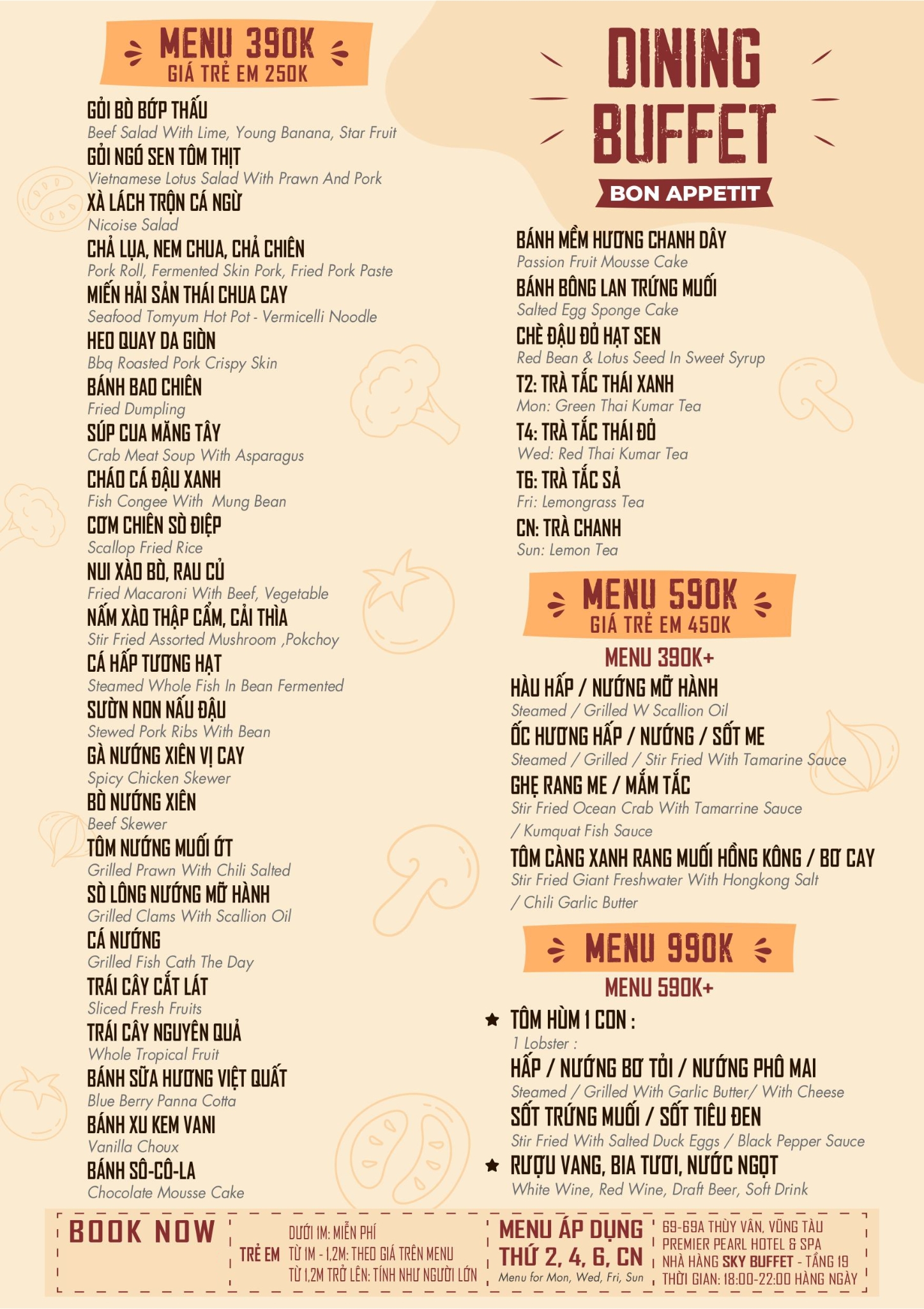 Menu Premier Pearl Rooftop - Thùy Vân 3
