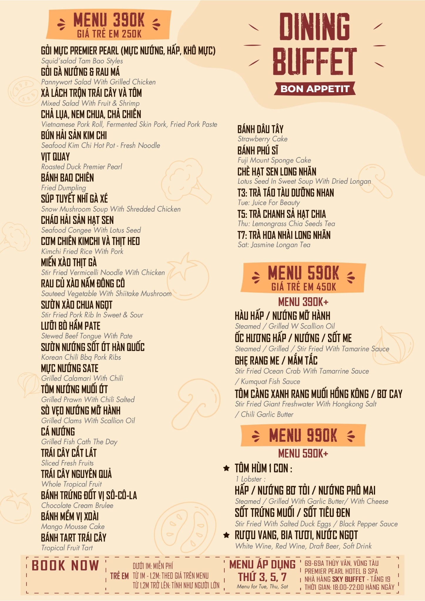 Menu Premier Pearl Rooftop - Thùy Vân 4