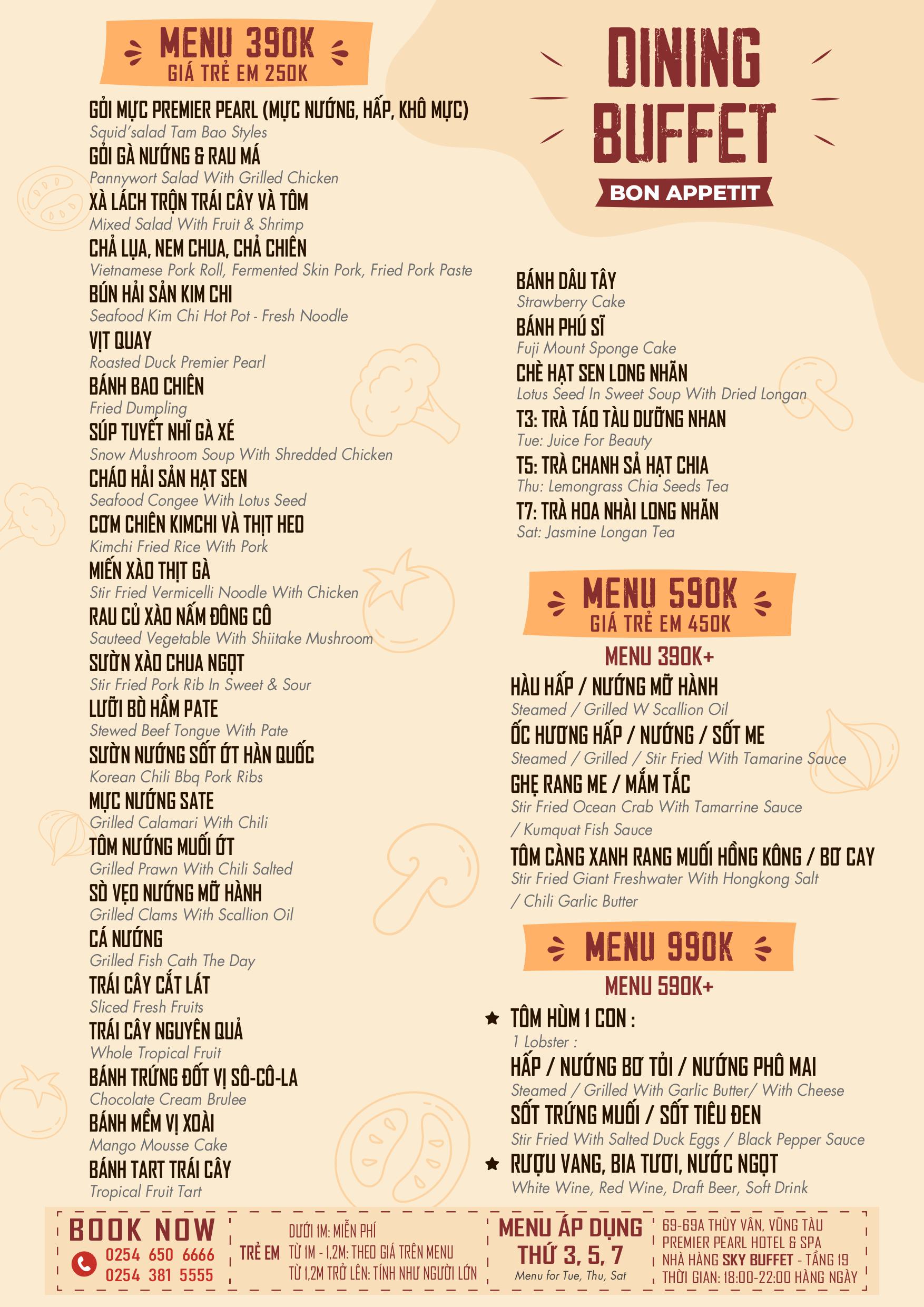 Menu Premier Pearl Rooftop - Thùy Vân 6