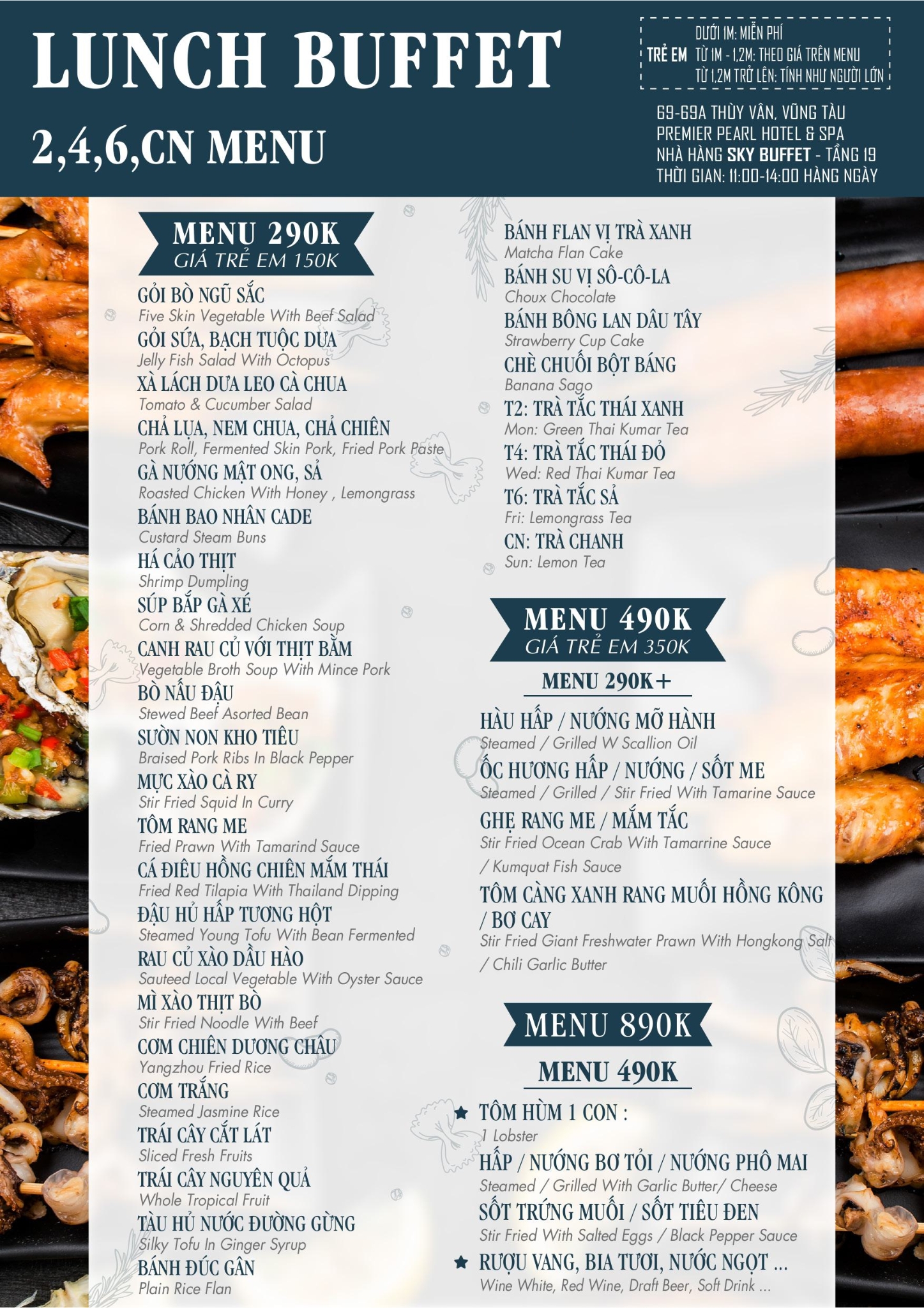 Menu Premier Pearl Rooftop - Thùy Vân 5