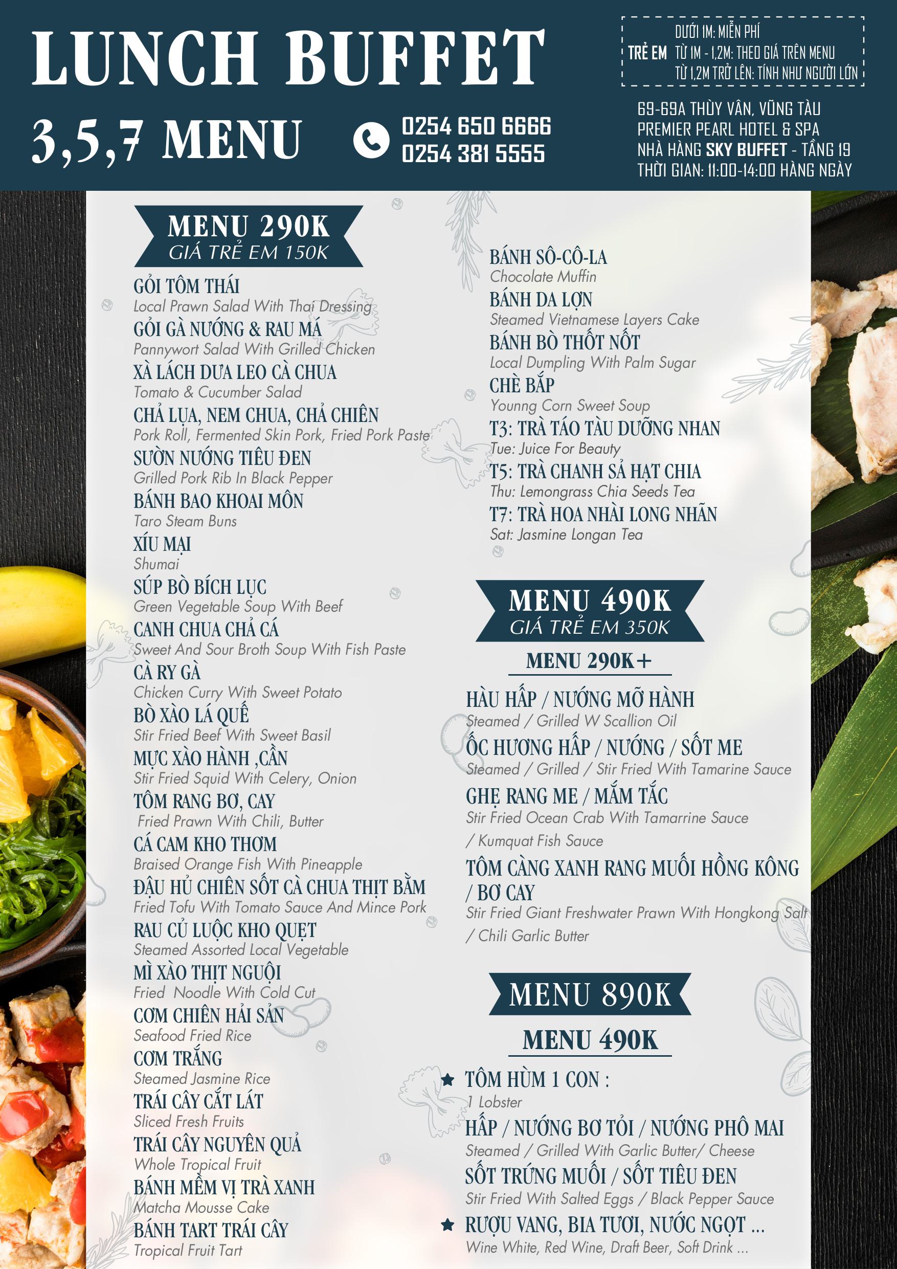 Menu Premier Pearl Rooftop - Thùy Vân 4