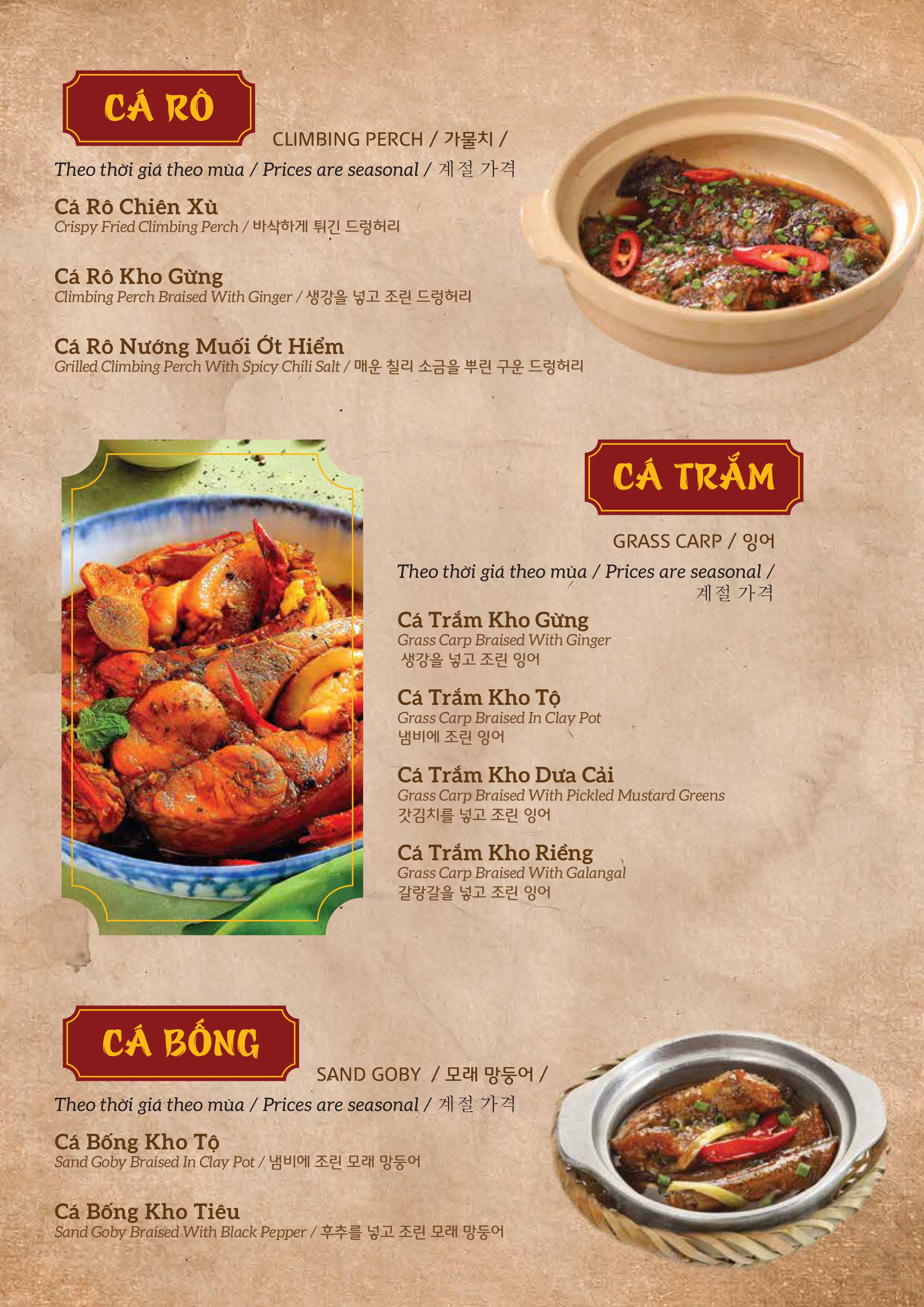 Menu Nhà hàng Cơm Làng Quê Xưa 6