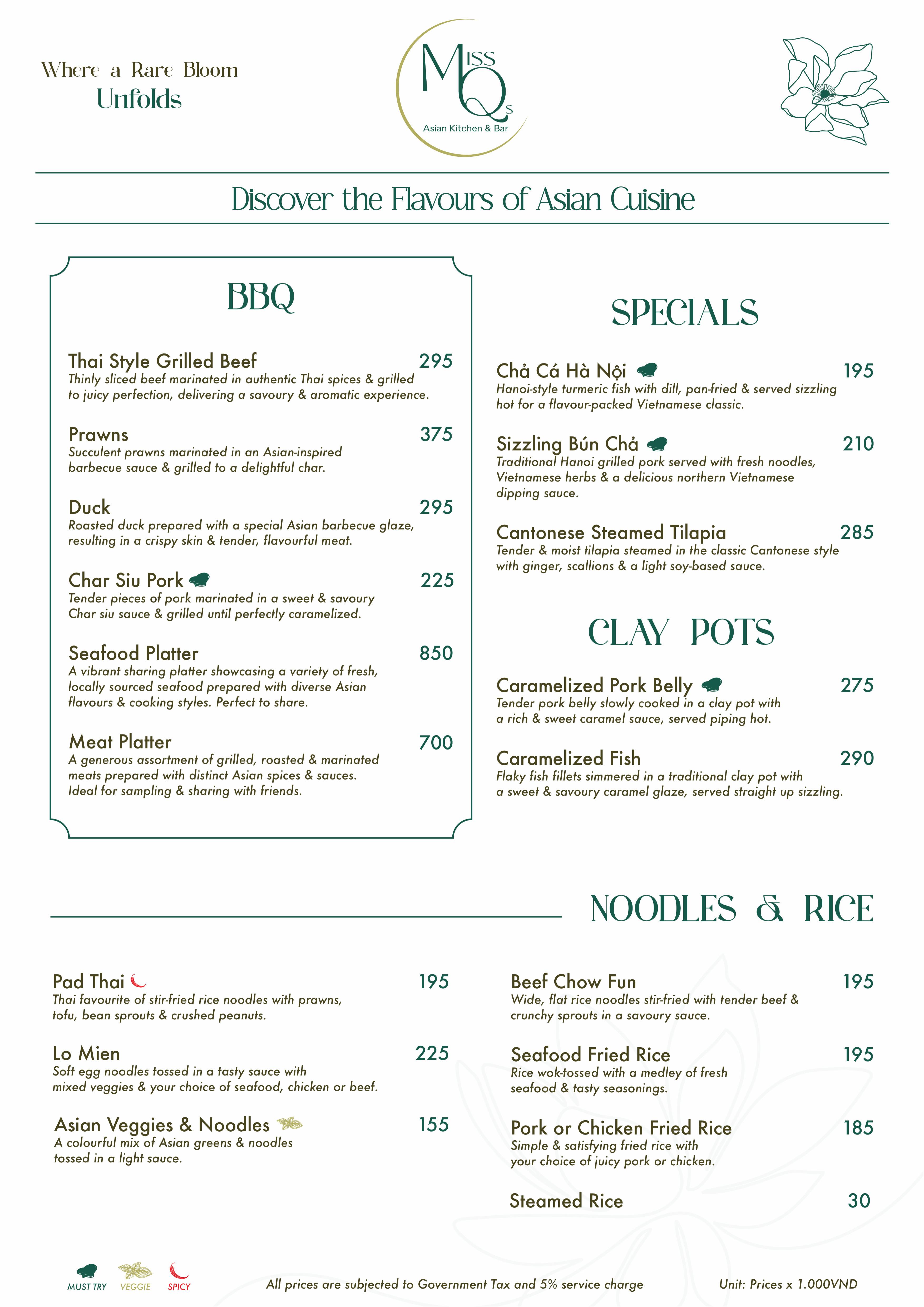 Menu Miss Qs - Hanoi Tower 4