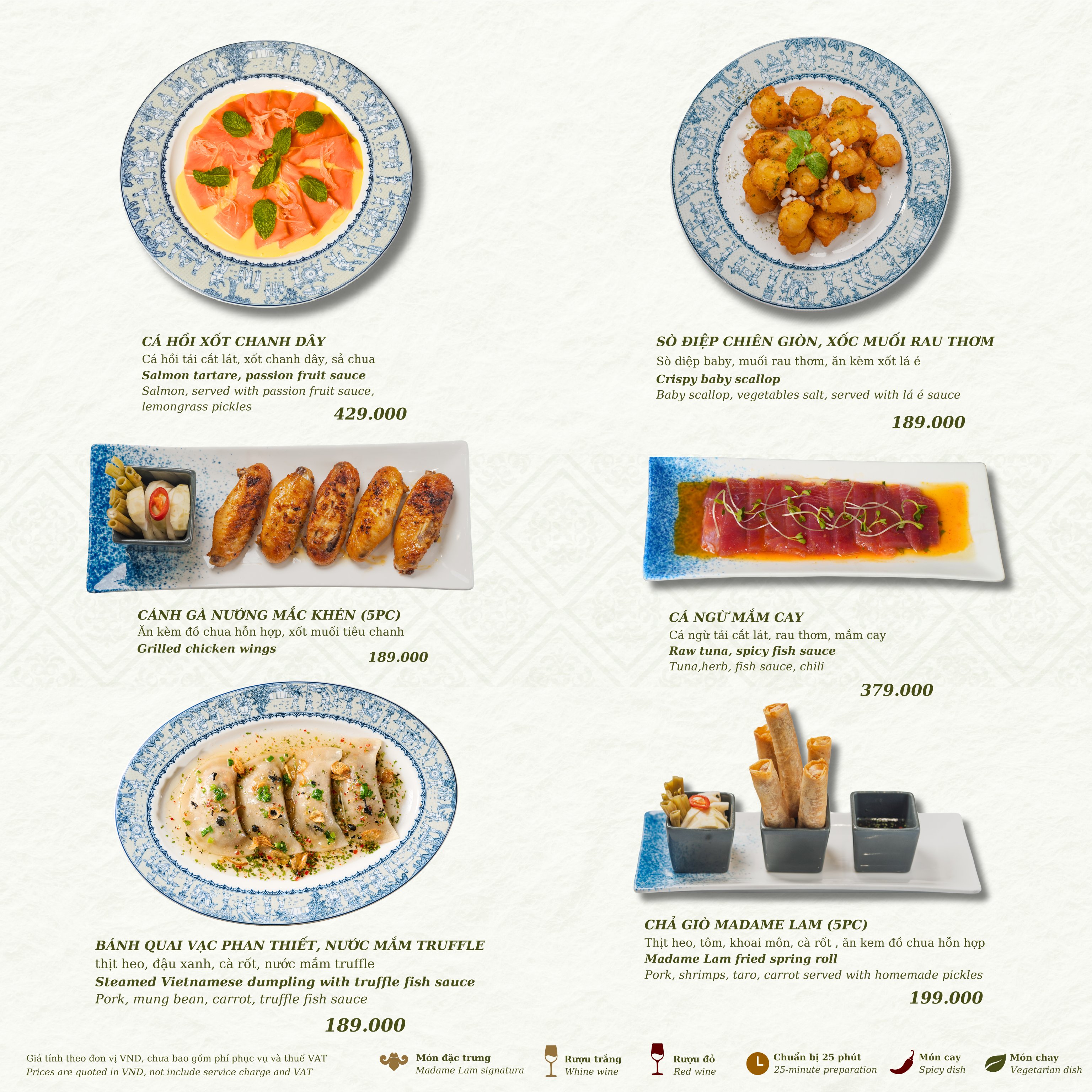 Menu Madame Lam - Trần Ngọc Diện 7